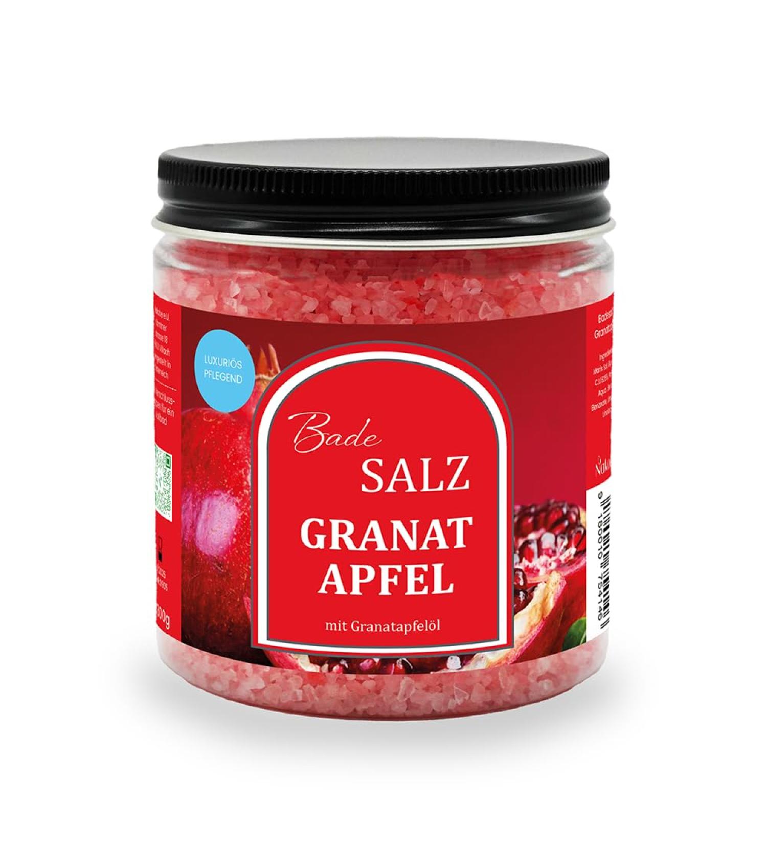 Nakobe Bath salts - 300g - Pomegranate - Sea salt - Luxurious spa experience