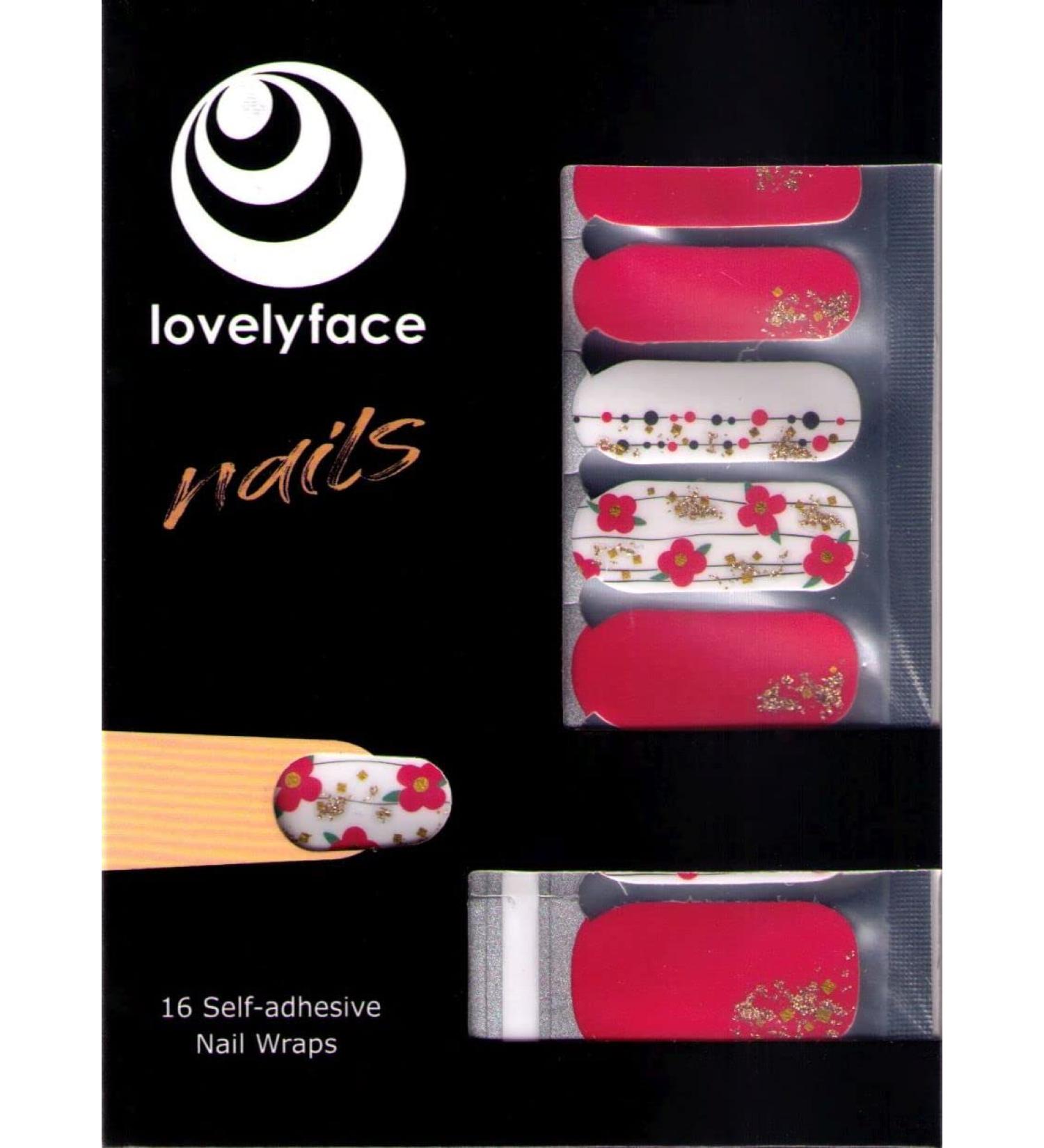 Lovelyface Nails - 16 Long-Lasting Self-Adhesive Nail Wraps | Non-Toxic Patterned Nail Foils & Stickers | Shop Beauty at Its Best - Buy Online on GoSupps.com