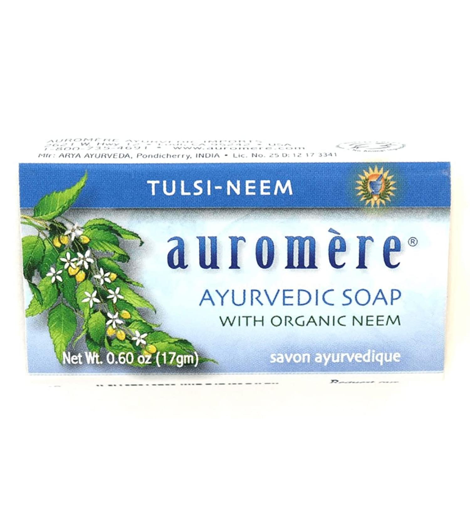Buy Ayurvedic Tulsi-Neem Soap - 20g Bar | Natural Herbal Soap for Healthy Skin | International Shipping Available - Buy Online on GoSupps.com