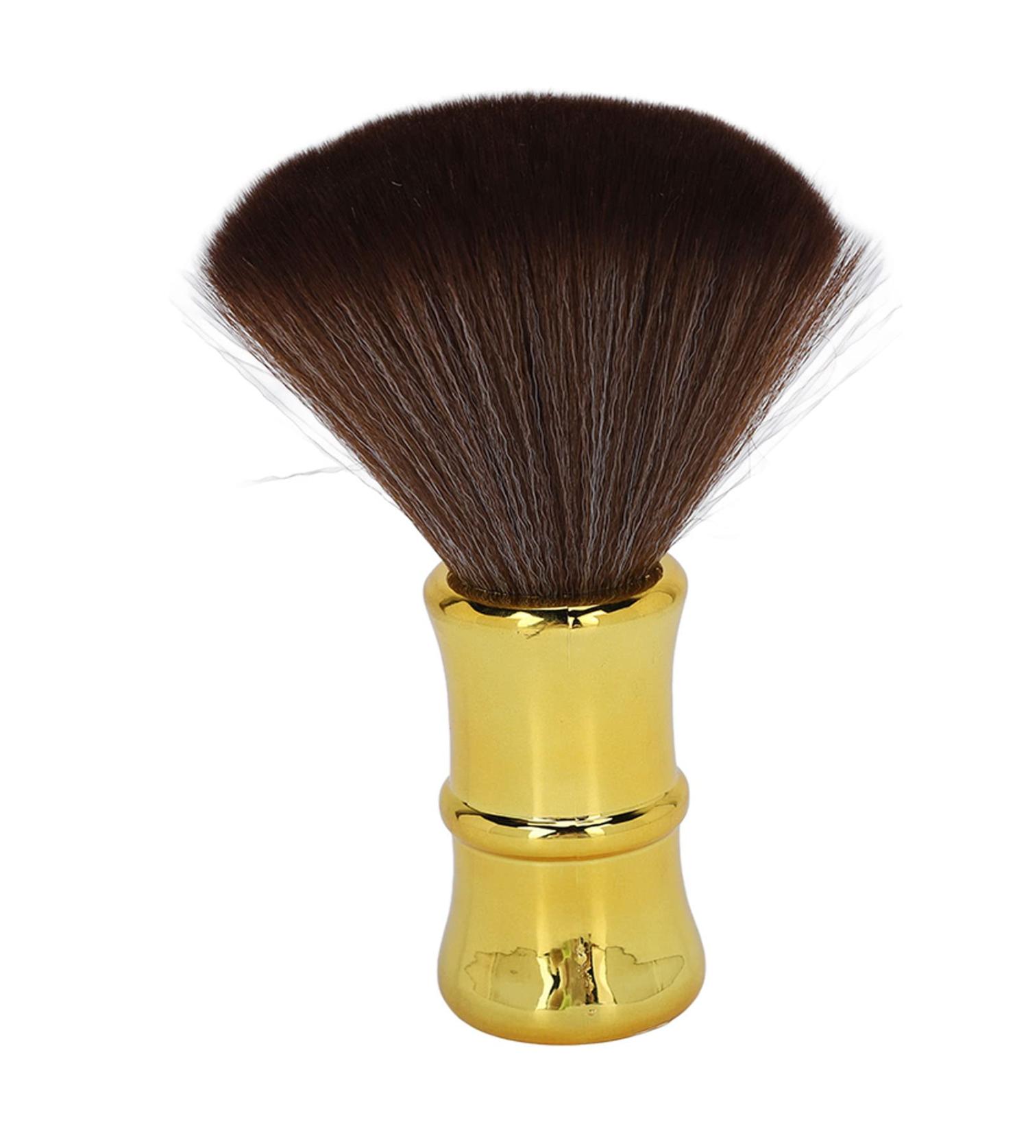 Barber Neck Duster Brush Soft Cleaning Hairbrush Hair Electroplating Process Barber Brush Neck Duster for Hair Salon Golden - Buy Online on GoSupps.com