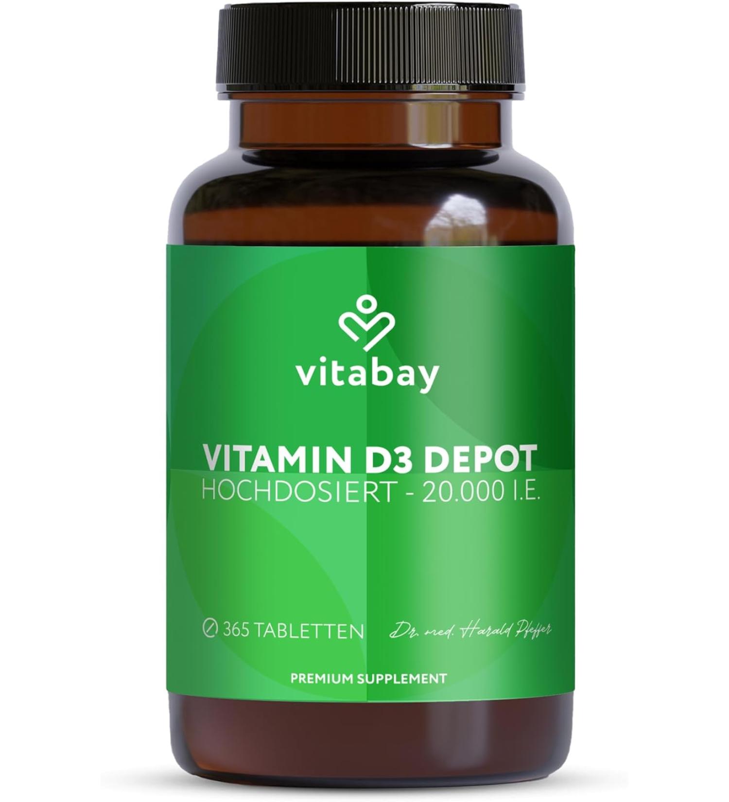 Vitabay - Vitamin D3 Depot 20 000 IU 365 tablets  - Buy Online on GoSupps.com