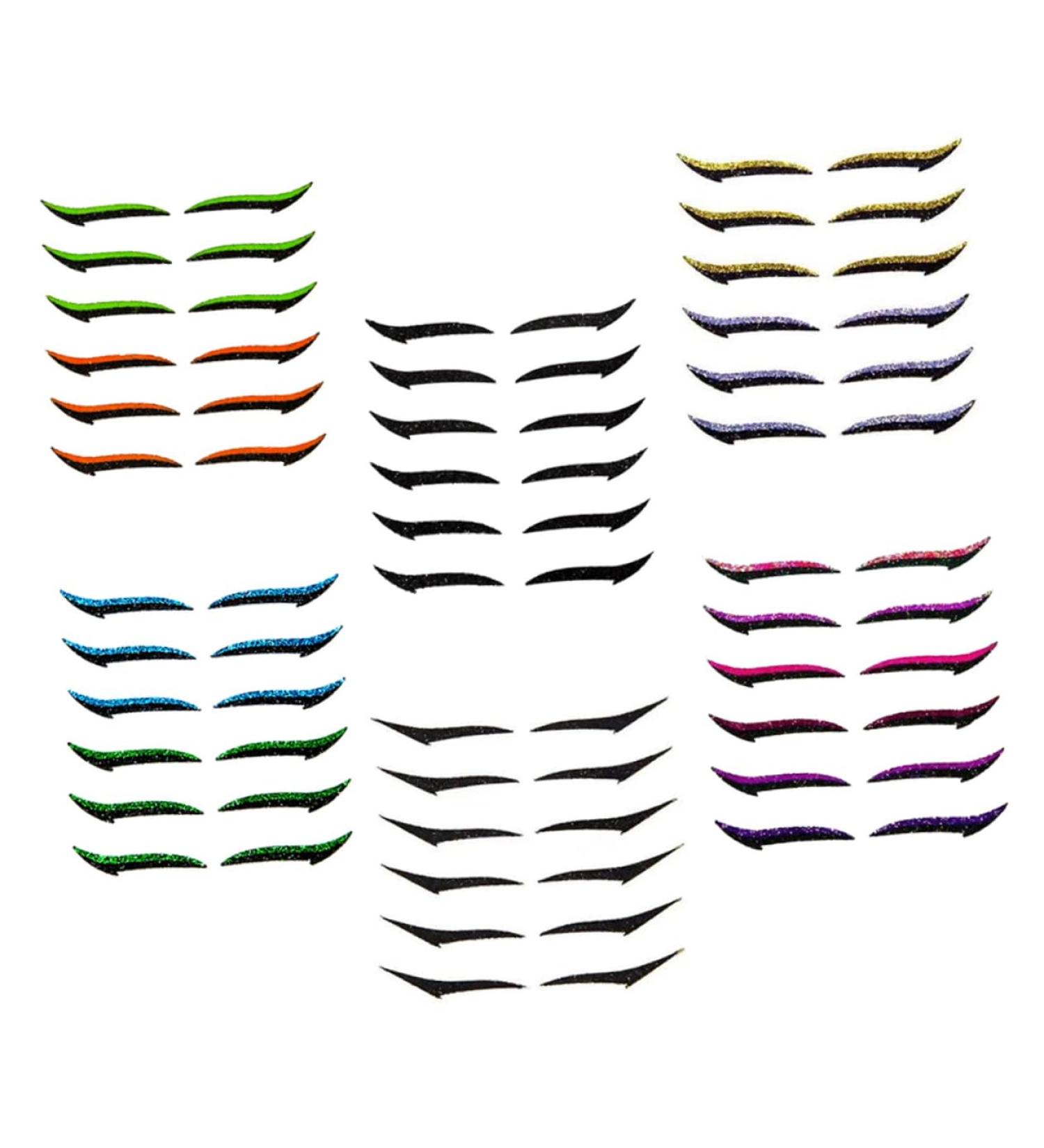 Healeved 6pcs Eyeliner Lash Tape Self- Adhesive Double Eyelid Makeup Supplies Double Eyelid Tapes Plastic 1 count (Pack of 1) Assorted Color - Buy Online on GoSupps.com