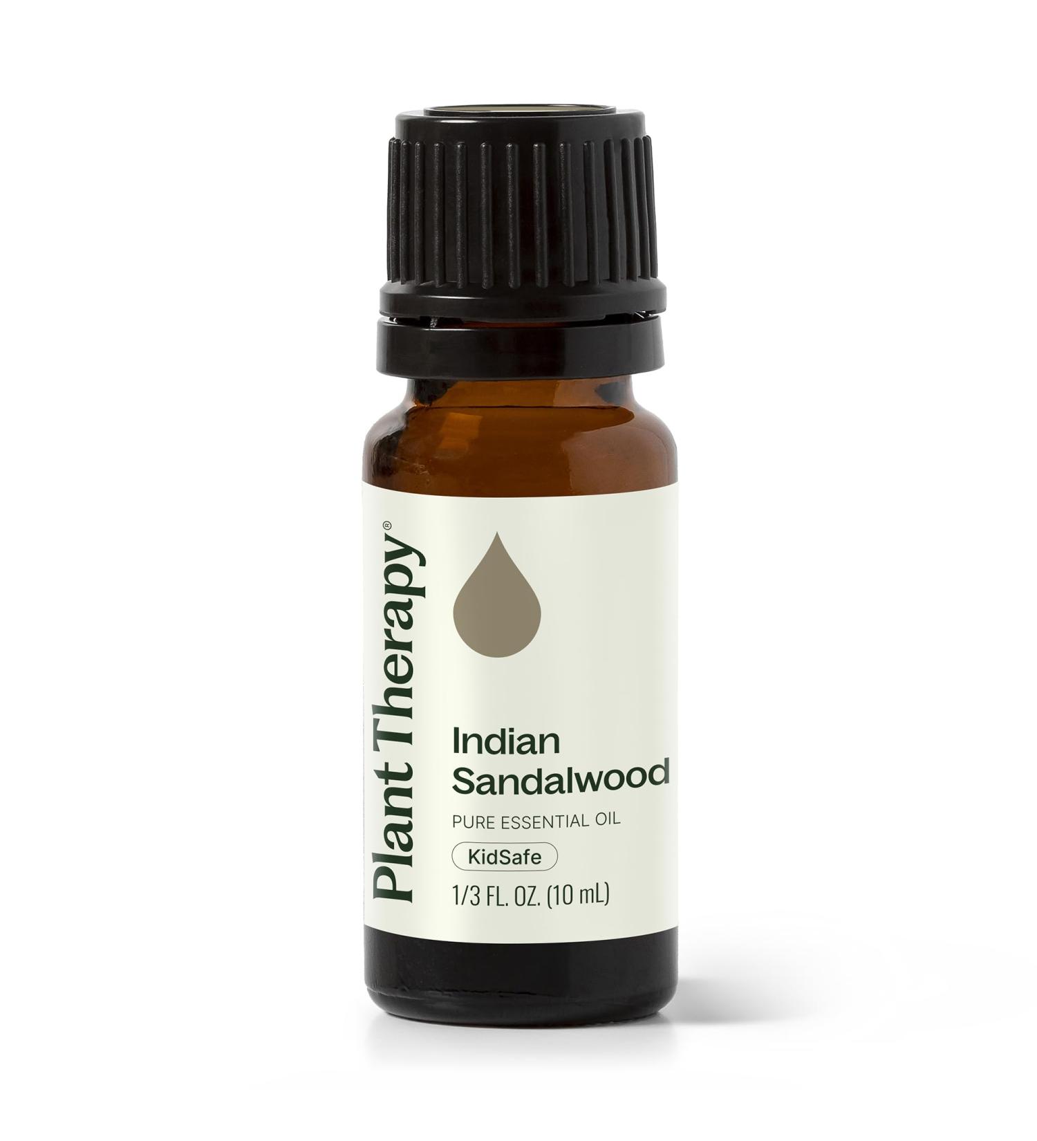 Plant Therapy Sandalwood Indian Essential Oil 10 mL (1/3 oz) 100% Pure Undiluted Therapeutic Grade 0.33 Fl Oz (Pack of 1) - Buy Online on GoSupps.com