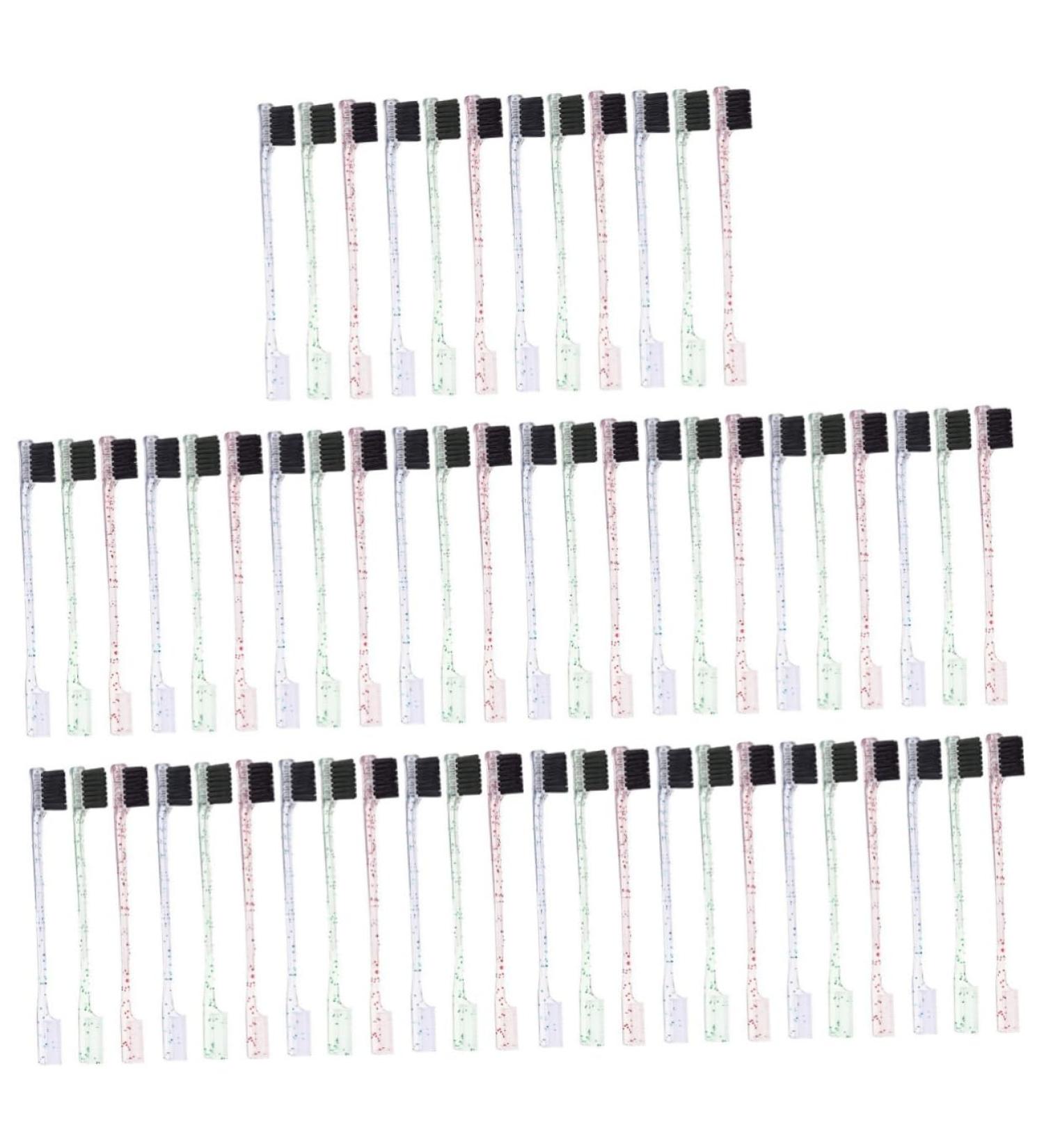 FRCOLOR 60 Pcs Double Ended Eyebrow and Lash Brush Set - Premium Eyebrow Comb Teasing Comb & Hair Edge Brush for Perfect Makeup - International Shipping Available - Buy Online on GoSupps.com