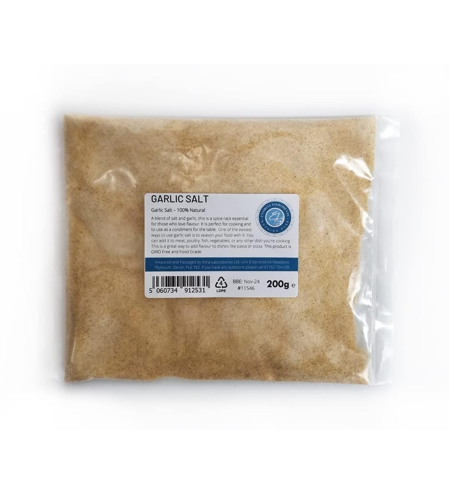 Entirely Ingredients Garlic Salt 200g - Selected for Premium Quality - Premium Food Grade - Buy Online on GoSupps.com