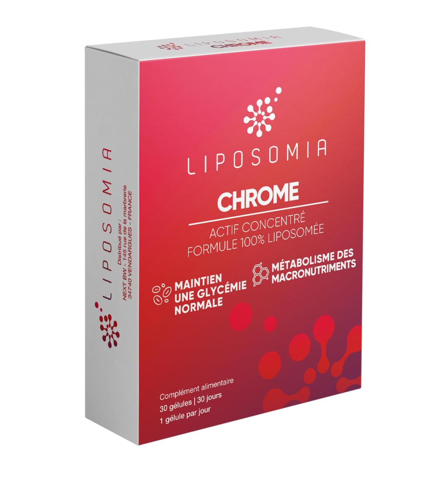 Prescription Nature - CHROME LIPOSOMIA - Dietary Supplement Blood Glucose Macronutrients (Sugar Fat) and Carbohydrates - Active Concentrate Liposome Formula - Made in France - 30 Capsules - Buy Online on GoSupps.com