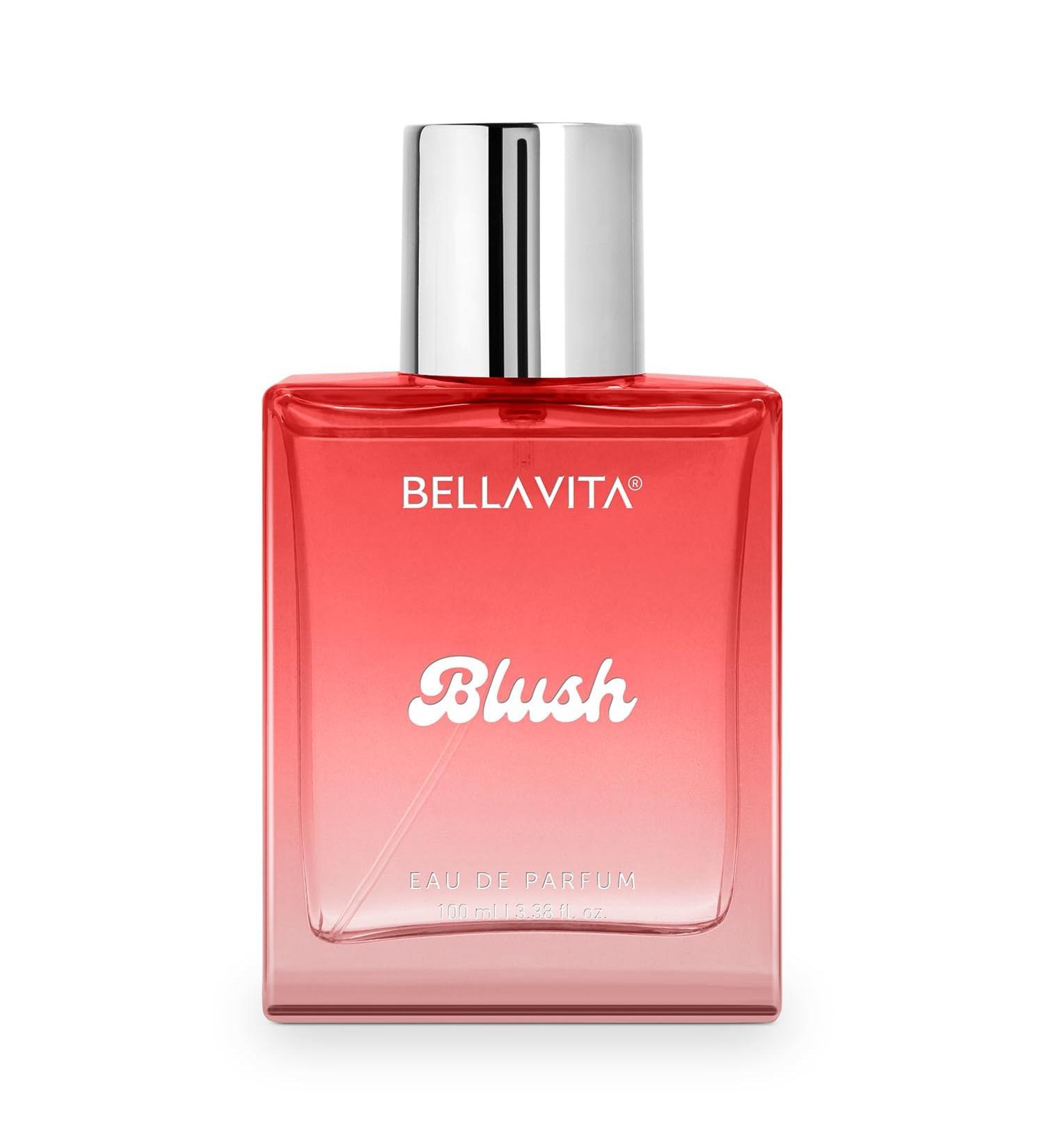 Bloom Beauty BELLAVITA Blush Woman Eau De Parfum Perfume with Red Fruits Moss Vanilla & Sandalwood|Premium Long Lasting Musky and Woody Fragrance for Women 100ML - Buy Online on GoSupps.com