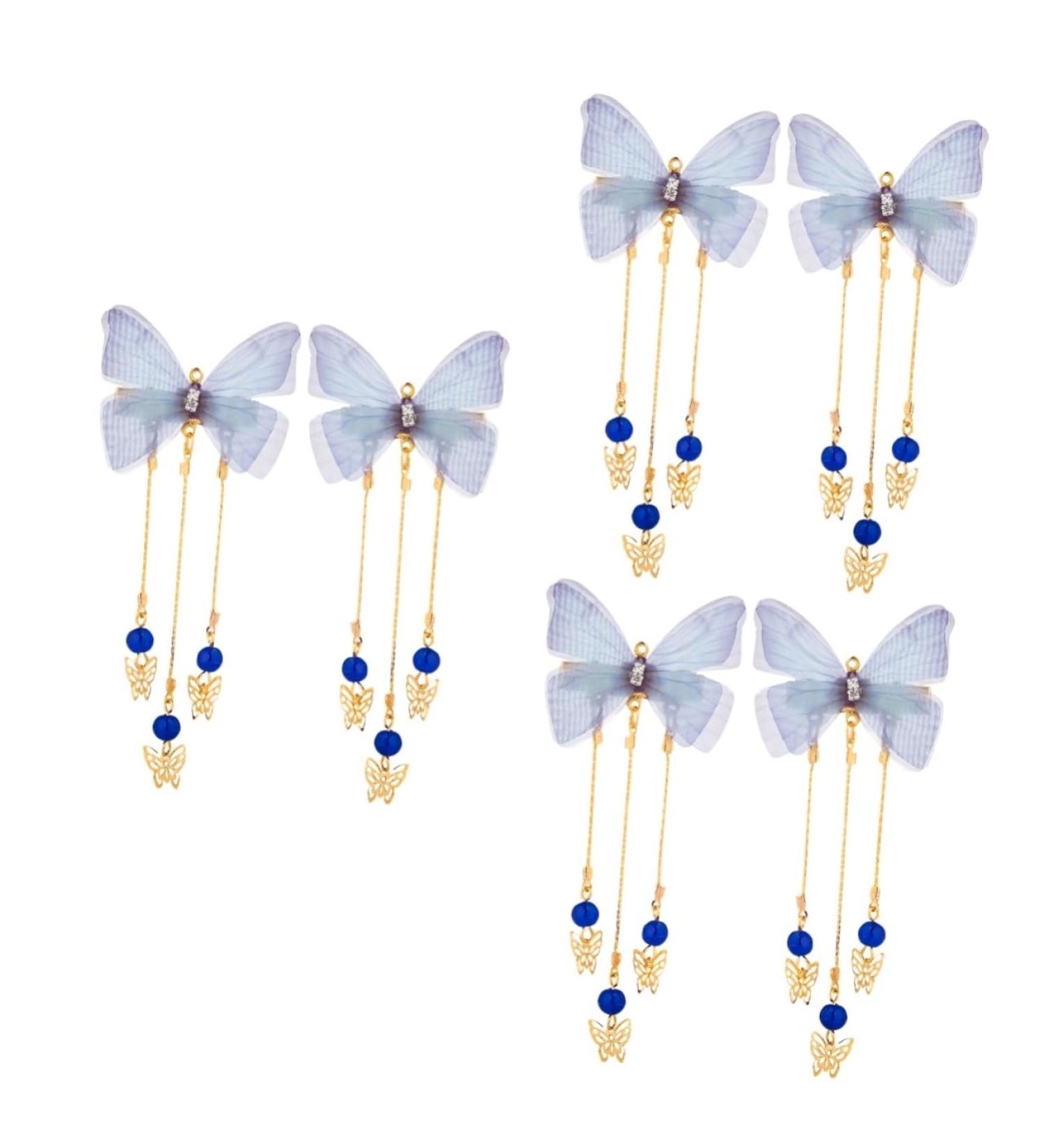 Beaupretty Kids Tiara Kids Pairs hanfu butterfly headdress metal side hair barrette kids barrettes for hair fabric hairpin hair barrettes hairpin with tassel temperament alloy clip Fabric - Buy Online on GoSupps.com