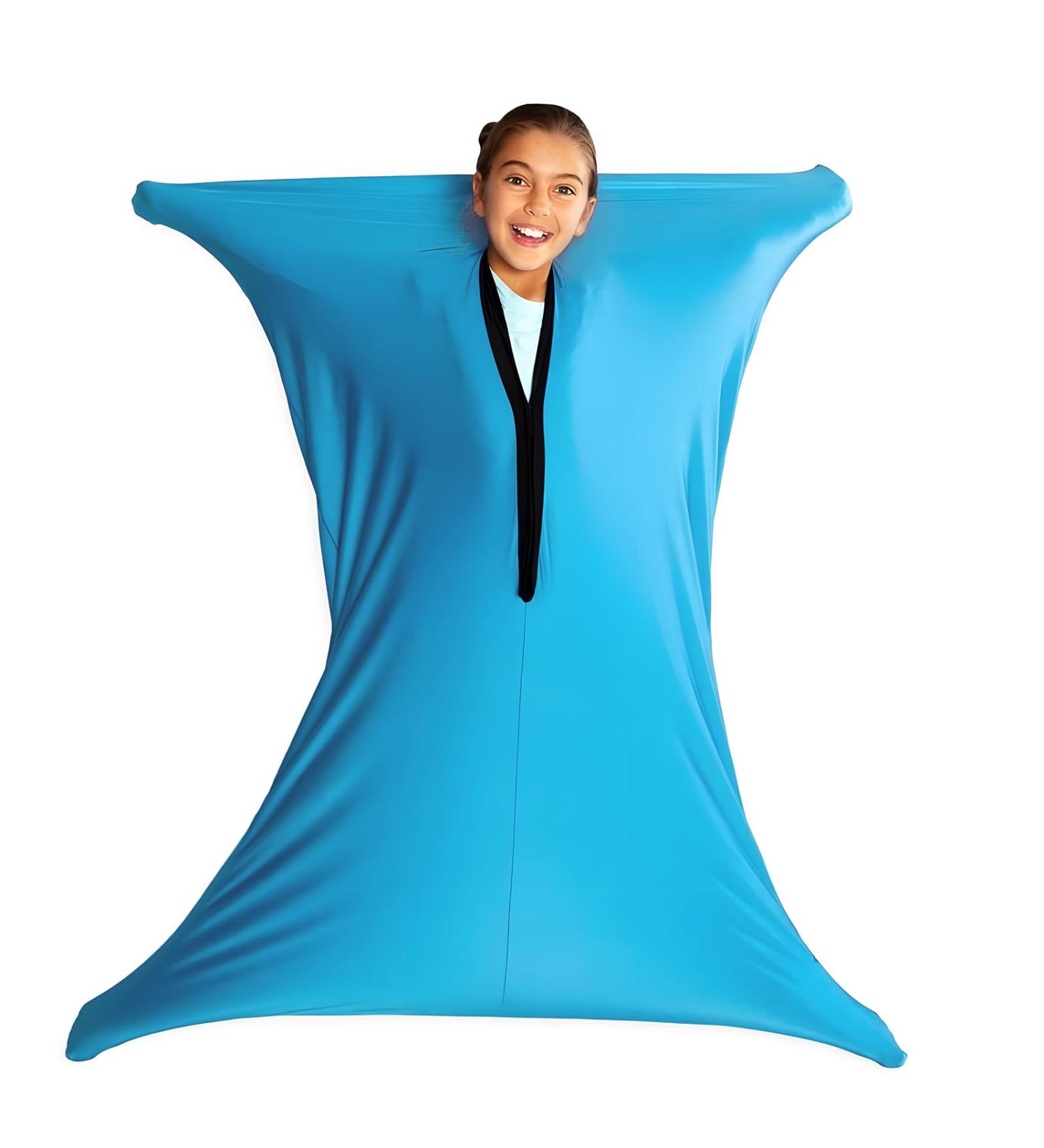SZSMART Sensory Body Sock for Kids 47"x27" Full-Body Wrap Stretchy Body Sox to Relieve Stress for Children with Autism Anxiet (Wathet M/114-137cm) M/114-137cm Skyblue - Buy Online on GoSupps.com