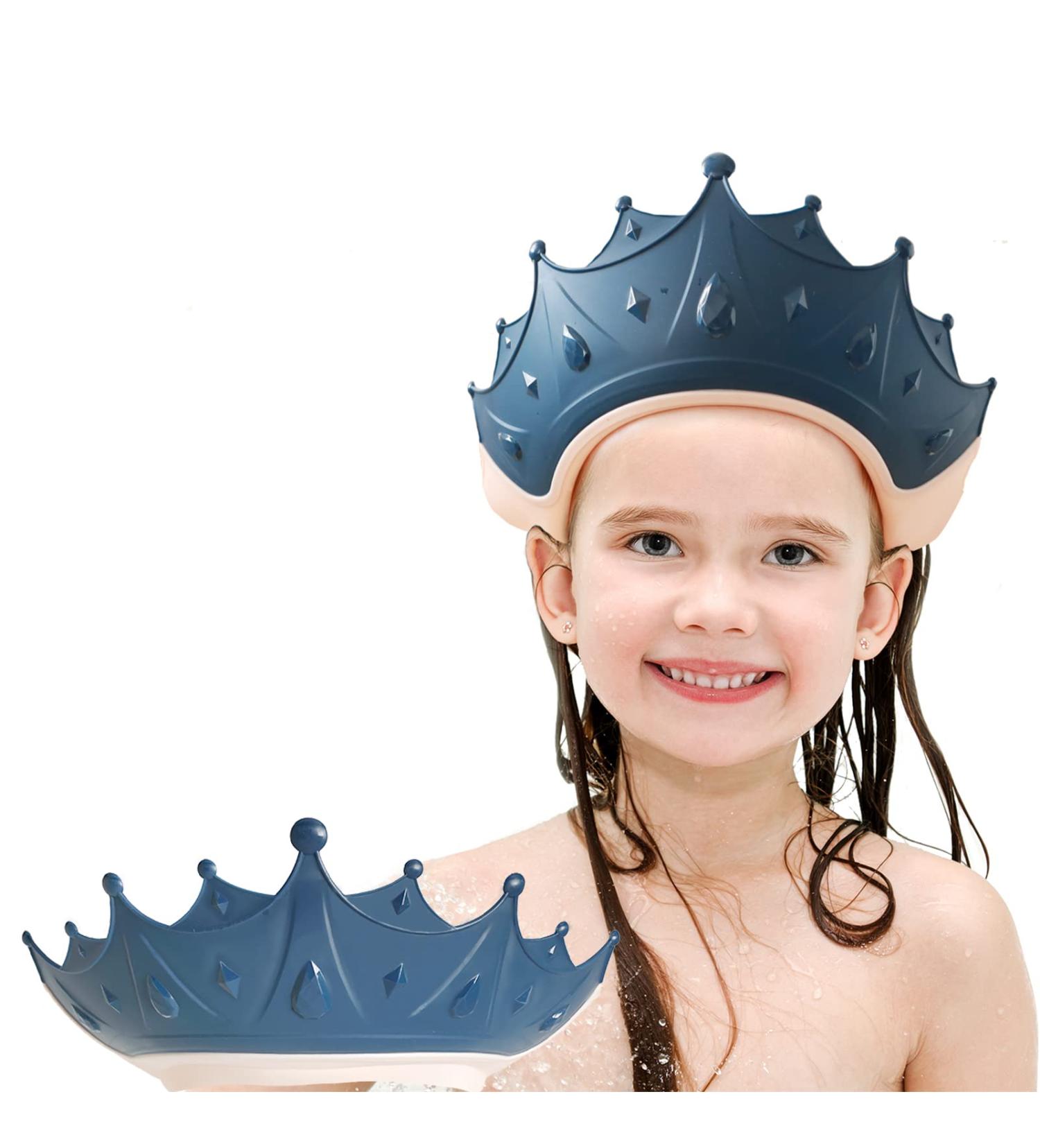 Fusacony Adjustable Baby Shampoo Cap - Tear-Free Hair Washing for Kids 0-9 Years | Safe & Comfortable Shower Hood (Blue) - Buy Online on GoSupps.com