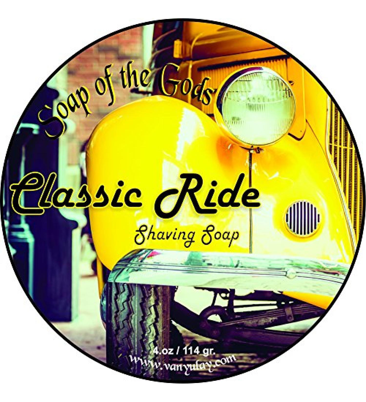 Classic Ride Natural Shaving Soap Nourishing with Grapeseed Oil 4.oz