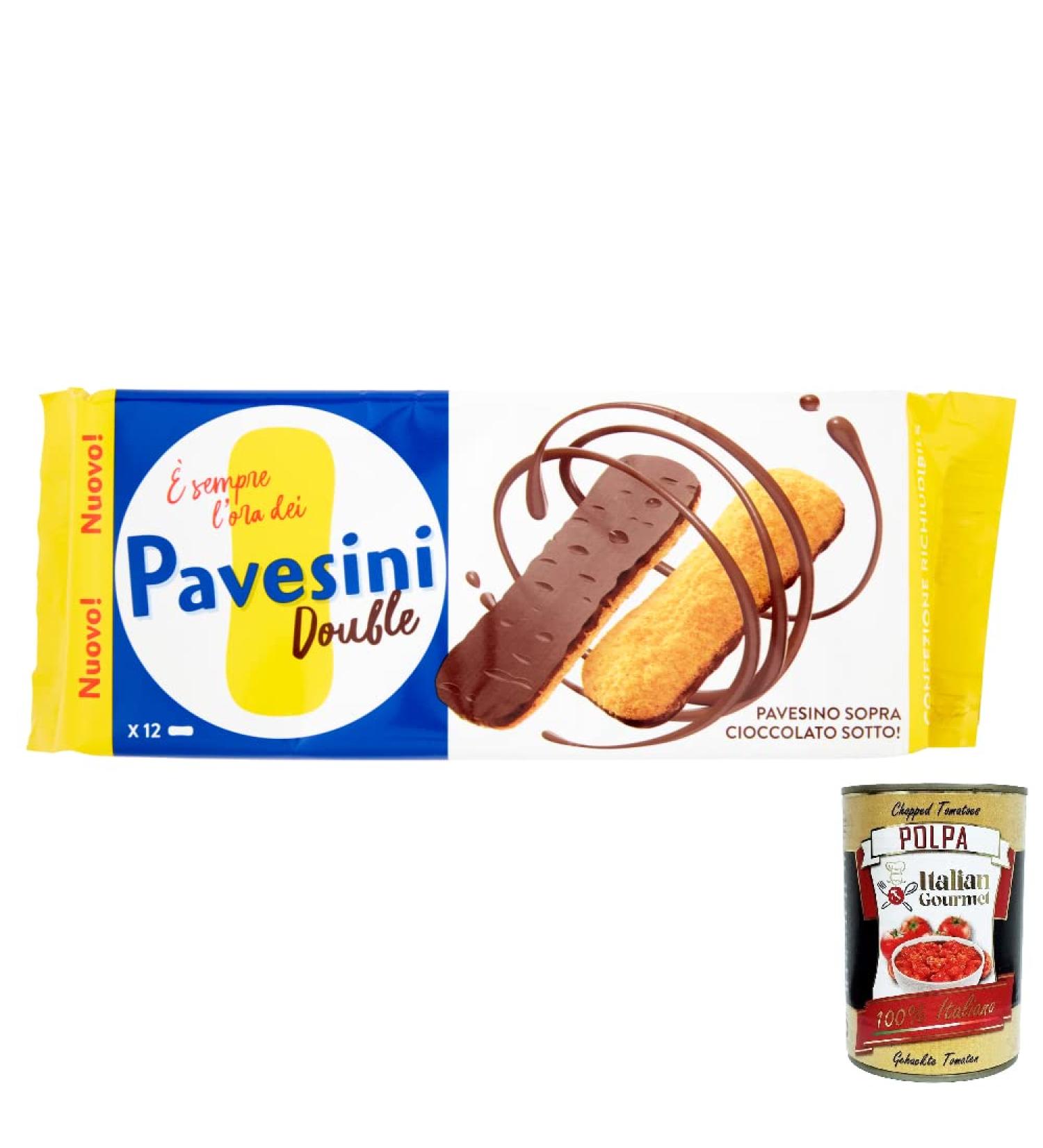  Italian Gourmet E.R. Barilla Pavesi Pavesini Set of 3 Dark Chocolate Cookies 60g Italian Biscuits Biscuits Biscuits Cookies Cookies Cookies + Italian Gourmet Polpa 400g - Buy Online on GoSupps.com