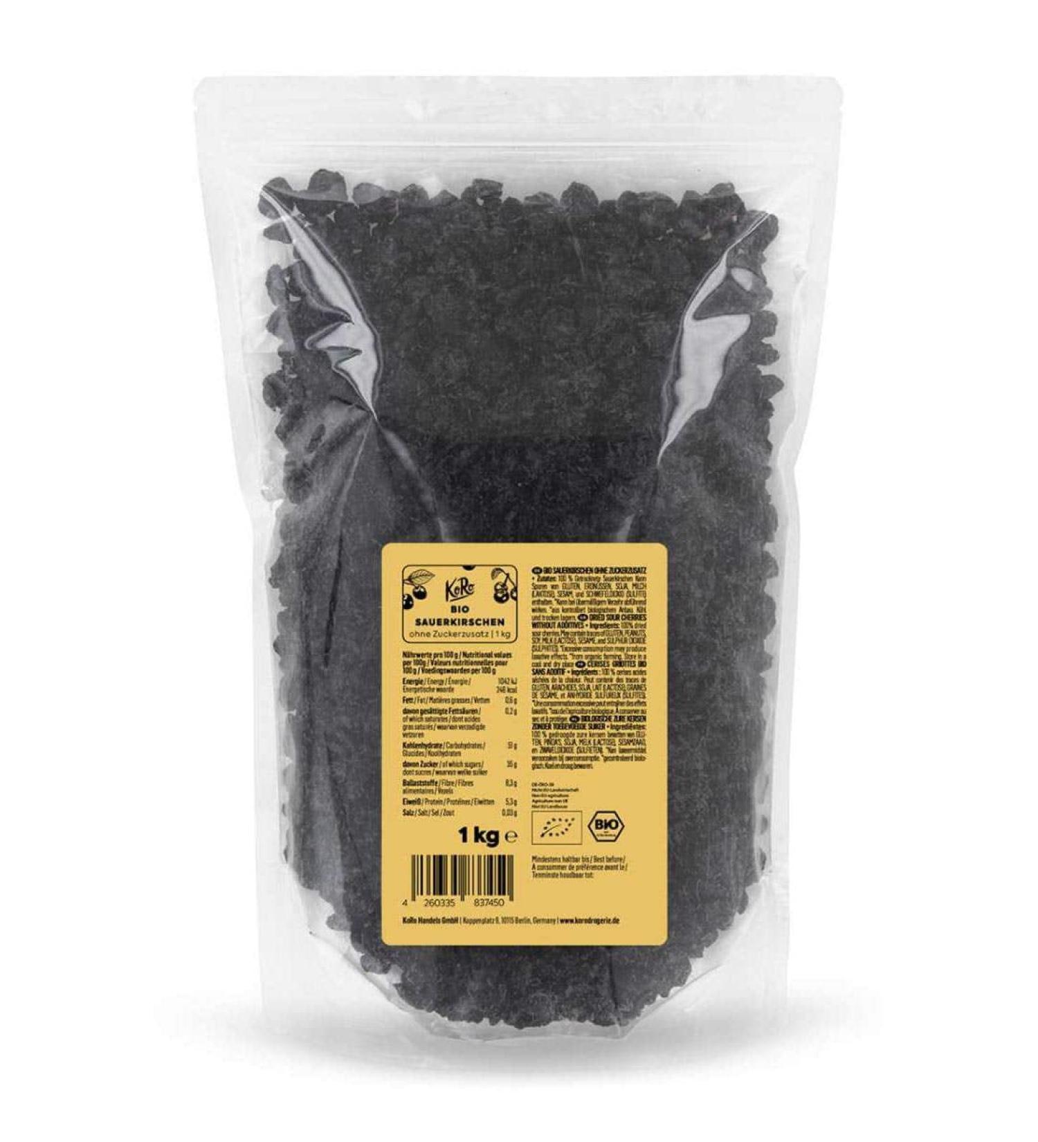 KoRo - Morello cherries without added sugar organic 1 kg - Buy Online on GoSupps.com