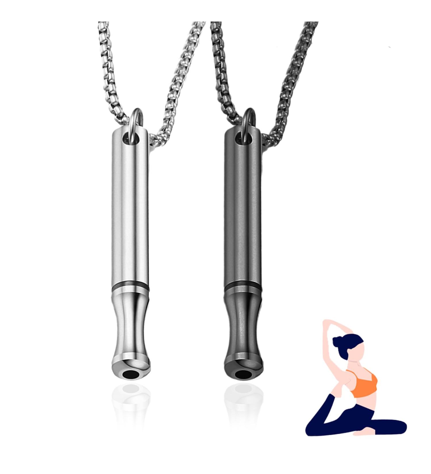 BFUZXY 2 pieces smokefree V2 necklace original breathing chain anxiety breathing chain with resistance against smoke withdrawal - Buy Online on GoSupps.com