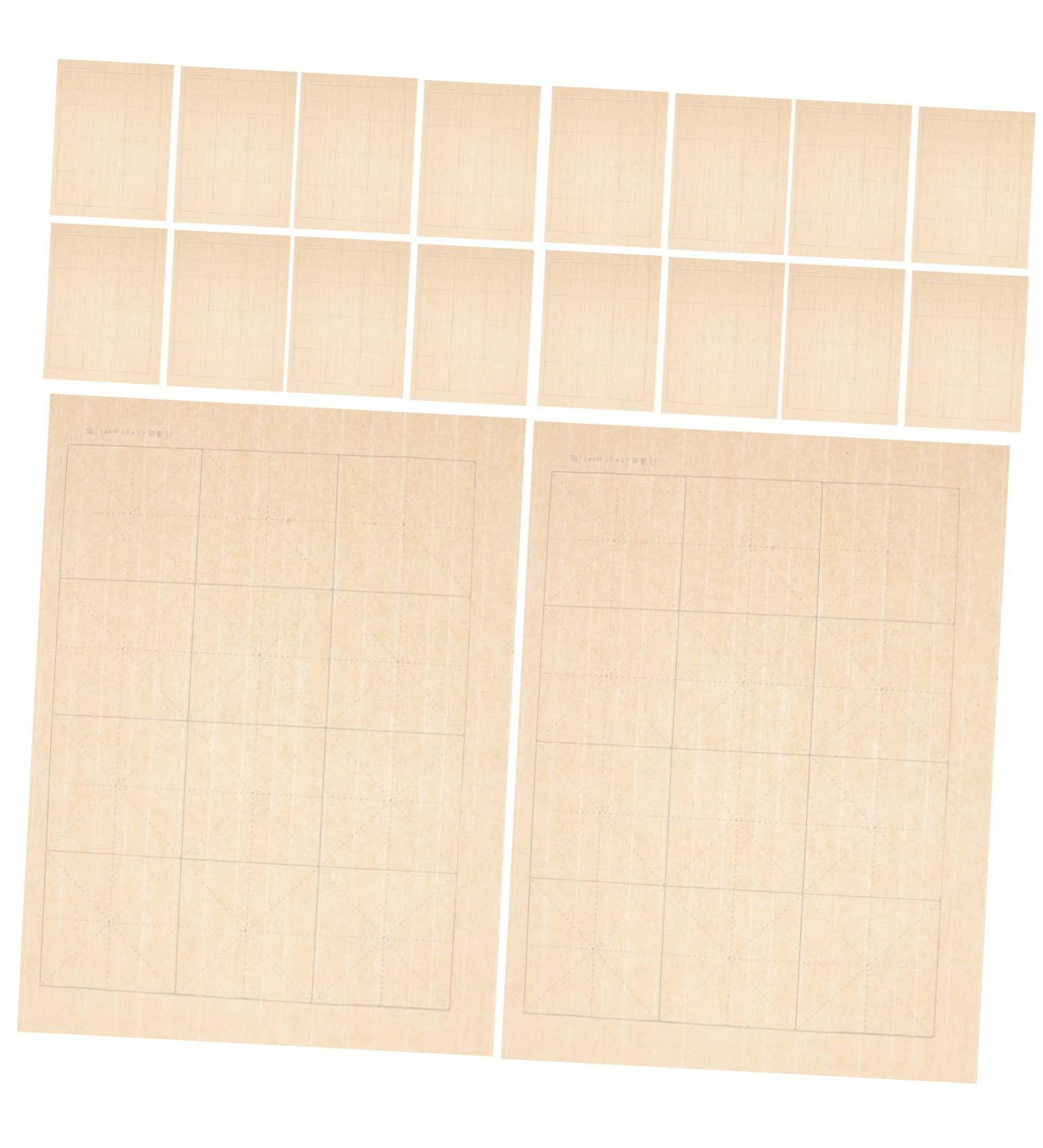 NUOBESTY 100 Sheets Grid Daily Lesson Paper Rice Paper Chinese Calligraphy Practice Paper Xuan Paper Ink As Shown 3 0.01X23X33CM - Buy Online on GoSupps.com