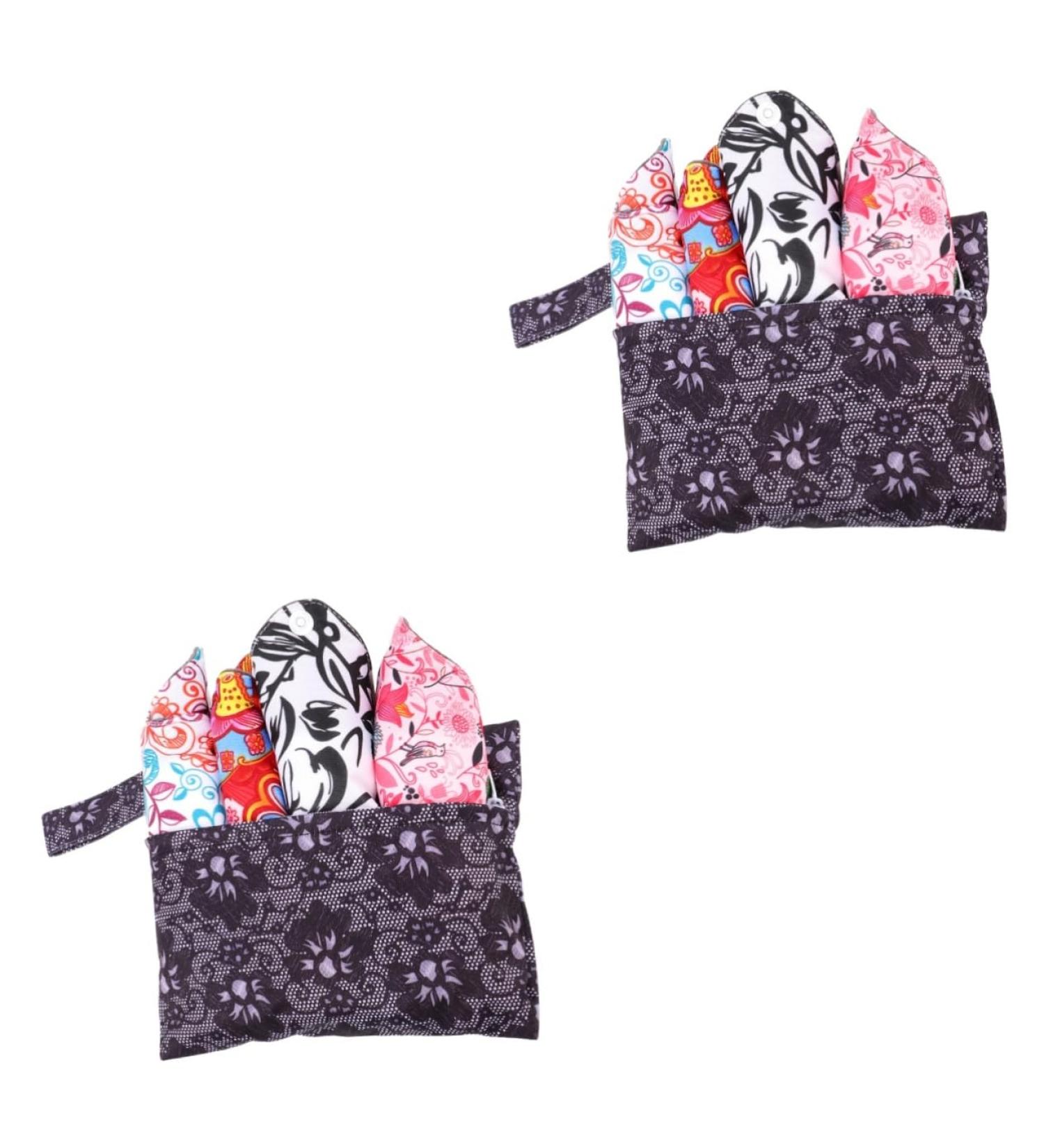 Buy Solustrie 8 pc Washable Menstruation Pads - Charcoal Bamboo Cloth Comfortable & Eco-Friendly - Various Colors | International Shipping - Buy Online on GoSupps.com