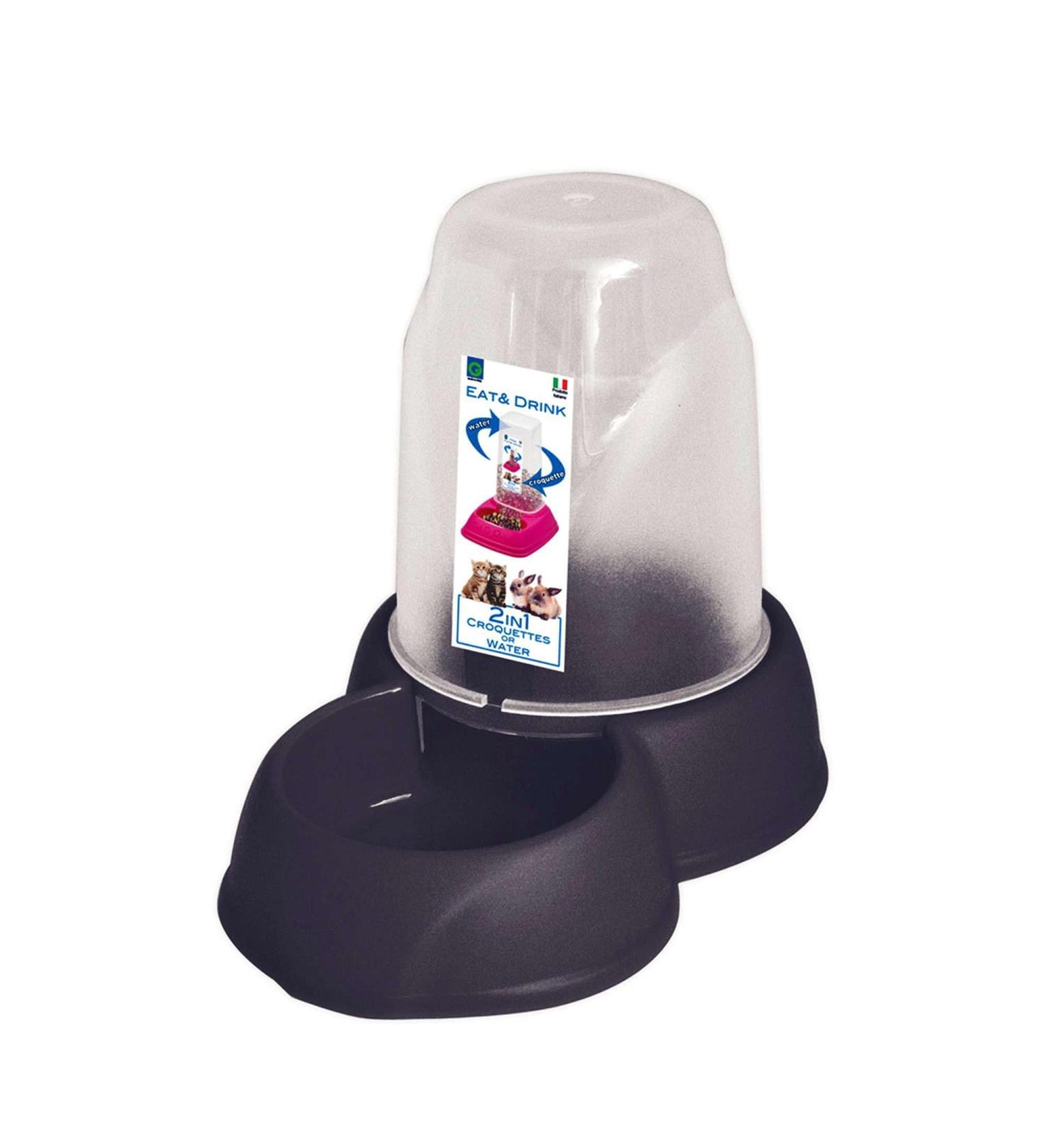 GP Non-Slip Hopper with Feeder and Medium Drinker Assorted 25x17x22 cm (Paquete de 1)