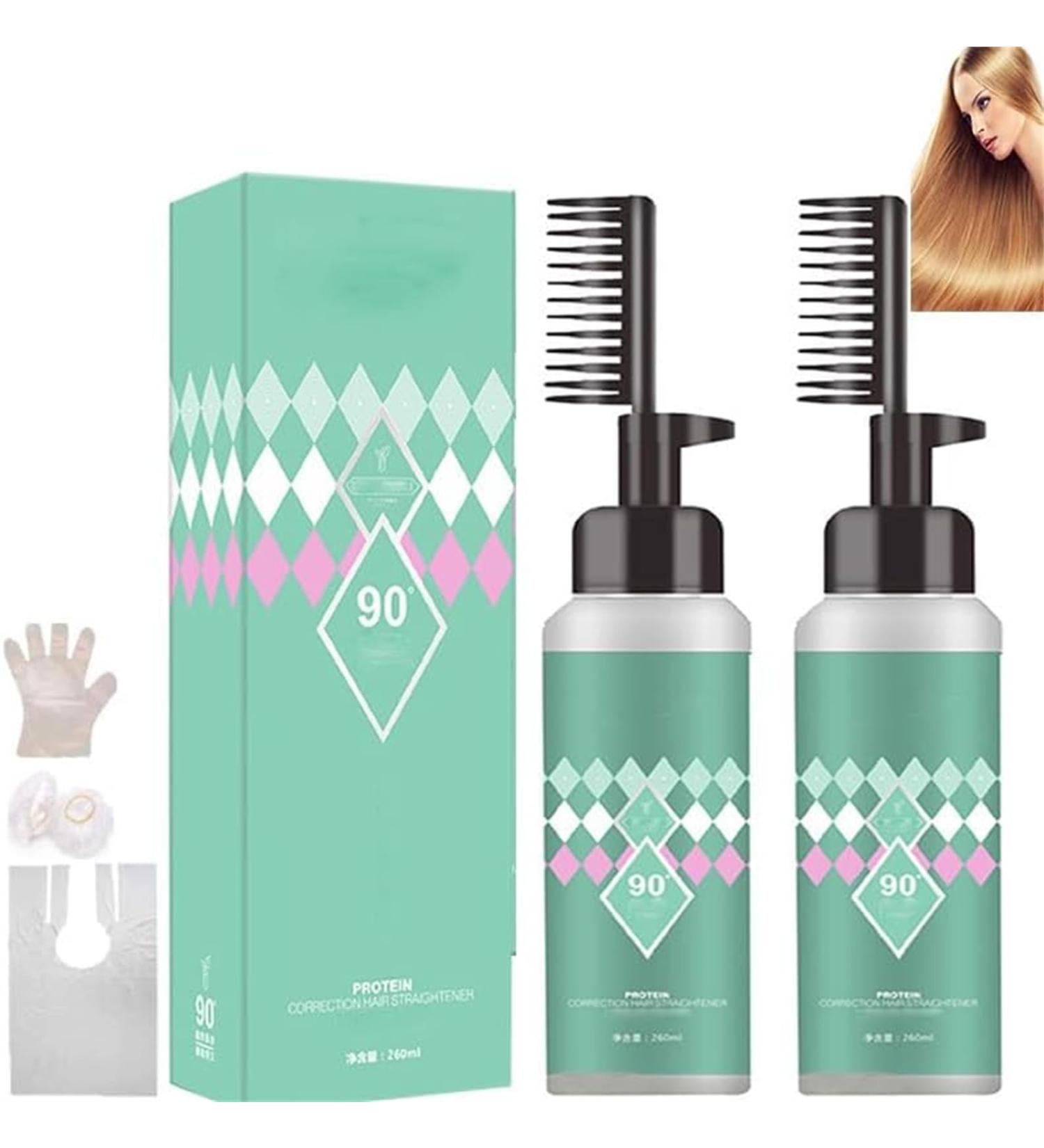 LHQLS Hair Smoothing Cream Hair Protein Correcting Cream Smooth Silky Shiny Hair Cream Collagen Smoothing Cream with Comb for Frizzy and Damaged Hair - Buy Online on GoSupps.com