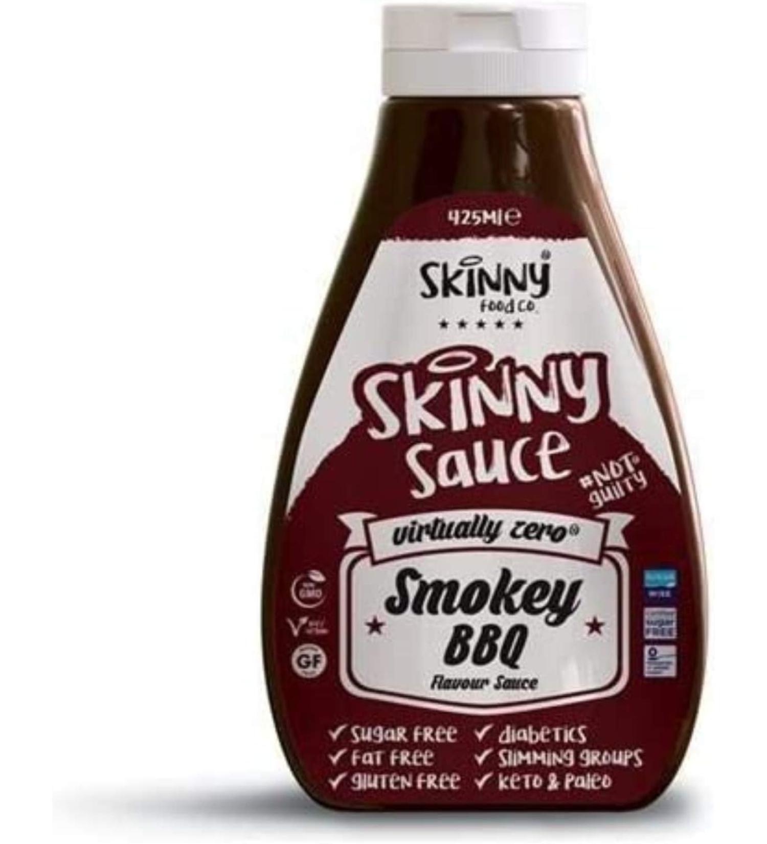 Skinny Food Co Smokey BBQ Sauce - 425ml (Pack of 1) - Virtually Zero Calorie, Keto, Paleo, Fat Free, Sugar Free - Diabetic Friendly - Vegan - for Gym-Fitness, Weight Loss, Low Carb Diet - Buy Online on GoSupps.com