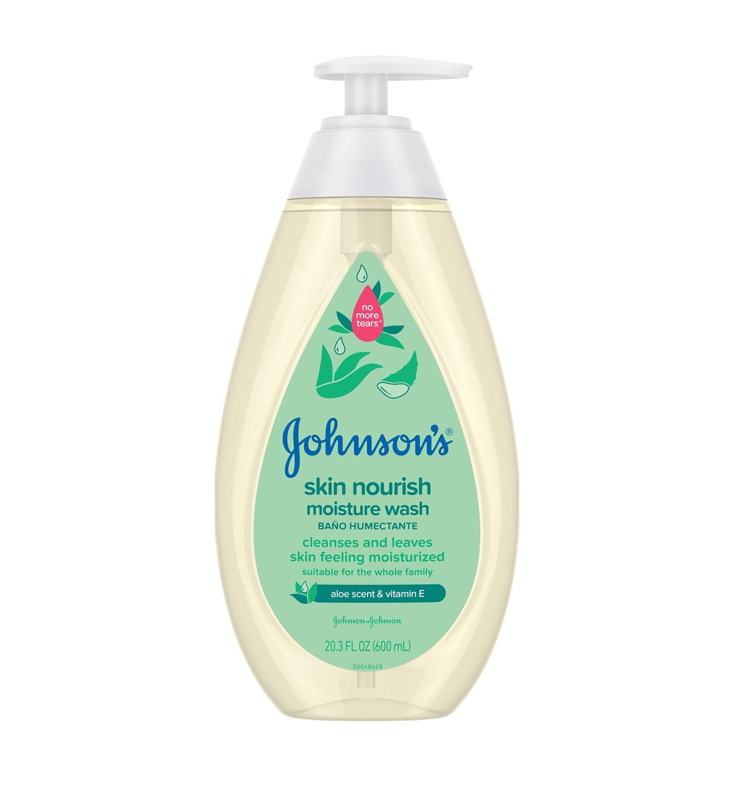 Johnson's Skin Nourishing Moisture Baby Body Wash - Aloe & Vitamin E, Hypoallergenic, Tear-Free & Paraben-Sulfate-Free - 20.3 fl. oz - Buy Online on GoSupps.com