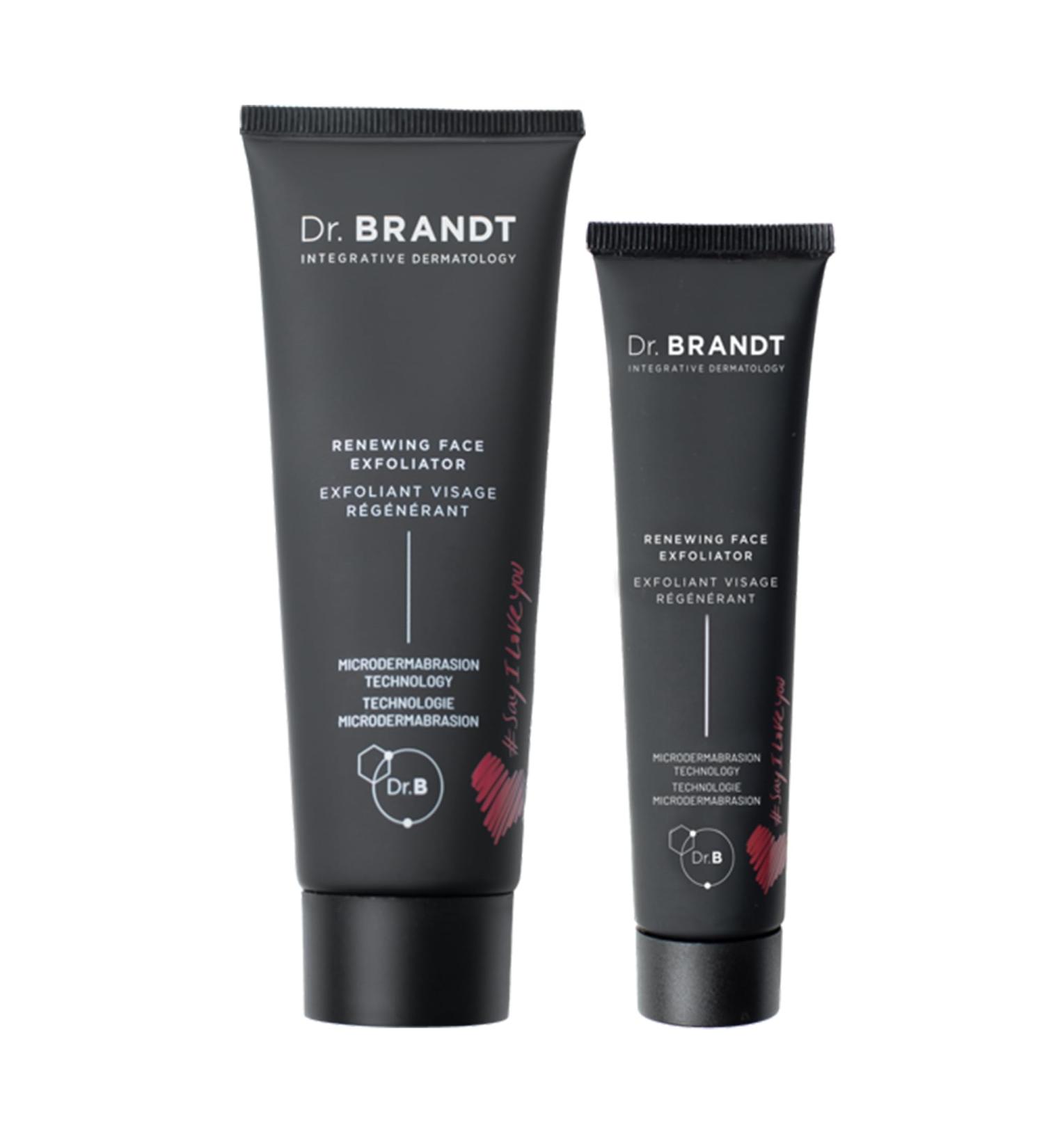 Dr. Brandt Microdermabrasion Exfoliator - Renew Dull Skin Smooth Texture Reduce Fine Lines & Acne Scars - Full Size 21 oz + Mini 0.35 oz - Shop Internationally - Buy Online on GoSupps.com