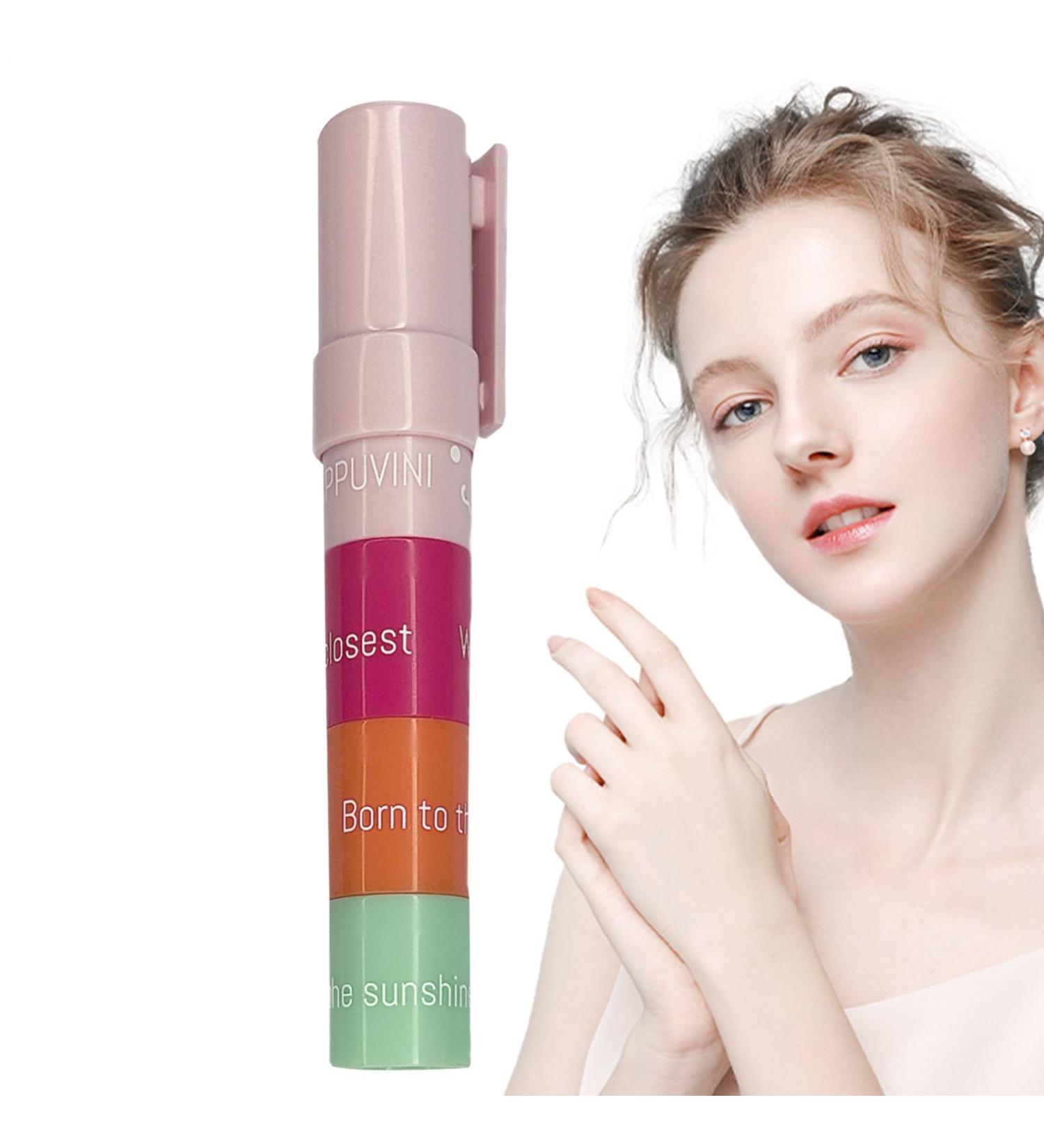 Moisturizing Lip Balm | Tinted Lip Balm in 4 Shades - Plumping Glossy Effect Natural Care Long-Lasting Ideal for Travel and Home - Buy Online on GoSupps.com