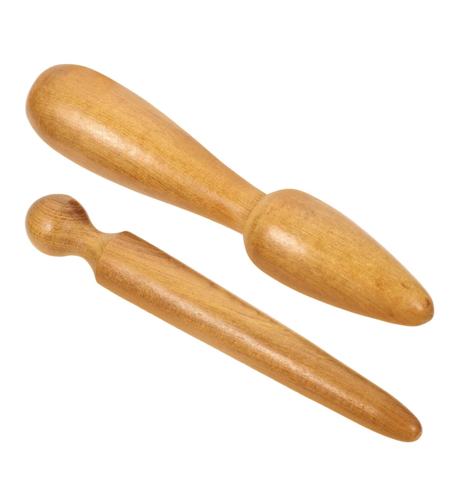 CLISPEED 2 Wooden Acupressure Sticks for Foot Massage - Light Brown - 11x2.5cm - International Shipping Available - Buy Online on GoSupps.com