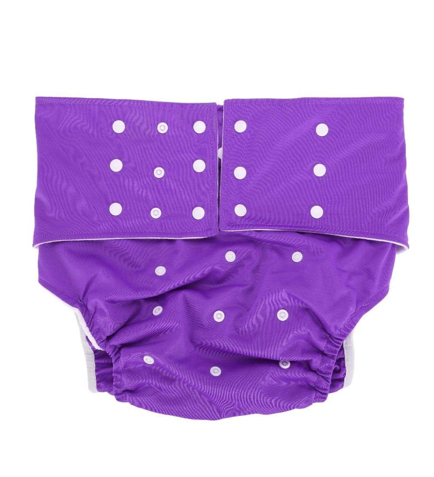 Buy Washable Adult Diapers - Adjustable Cloth Diaper Pants for Incontinence Care | Breathable & Reusable Purple Diapers - Buy Online on GoSupps.com