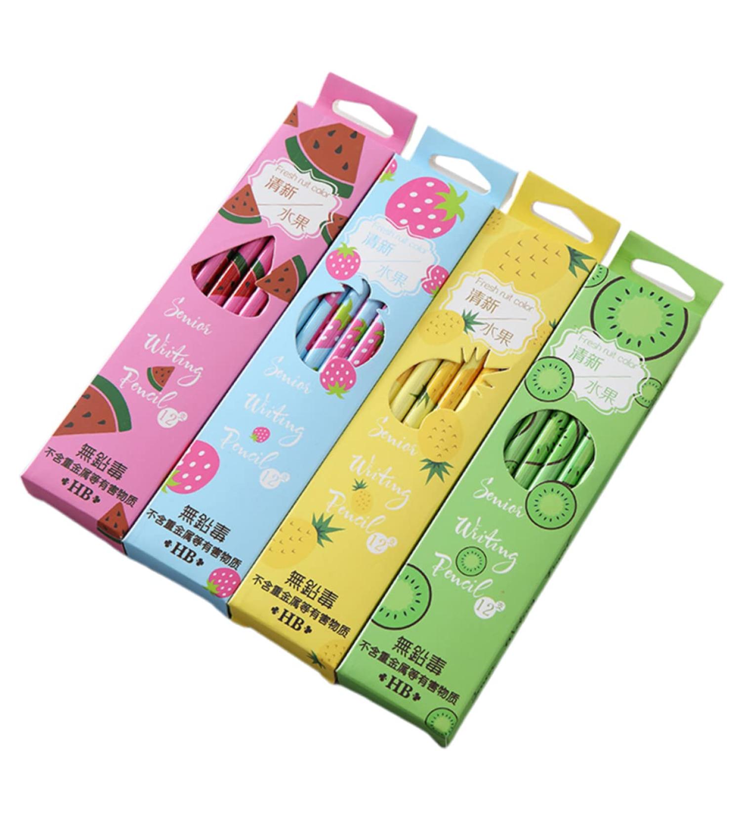 MAGICLULU 48pcs Lead Pencils School Supplies Fruit Pencil Student Pencil Eraser Cartoon Pupils - Buy Online on GoSupps.com