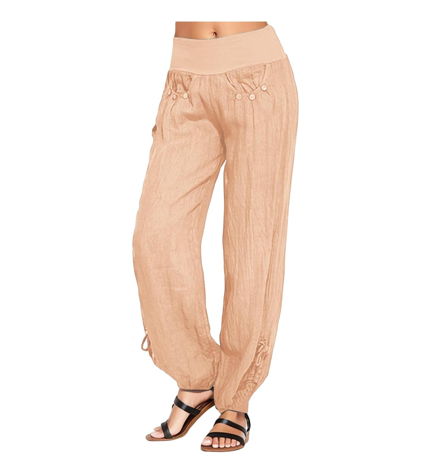 Shop Y2K Women's Parachute Pants | Vintage Baggy Cargo Pants & 90s E-Girl Streetwear - XL Beige - Buy Online on GoSupps.com