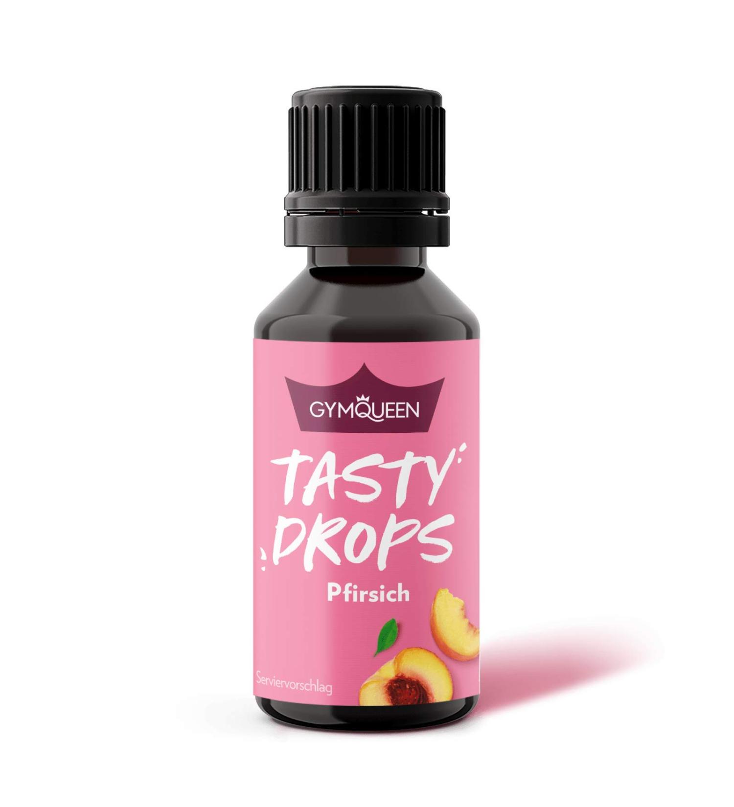 GymQueen Tasty Drops - Peach Flavor Zero Calories 30ml | Best Flavour Drops for Healthy Living - Buy Online on GoSupps.com
