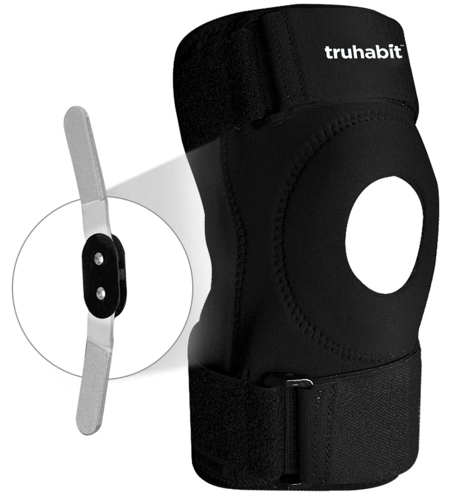 Buy Hinged Knee Brace for Pain Relief - Open Patella Support for Ligament Tear | Free Size Knee Support for Men & Women - Buy Online on GoSupps.com