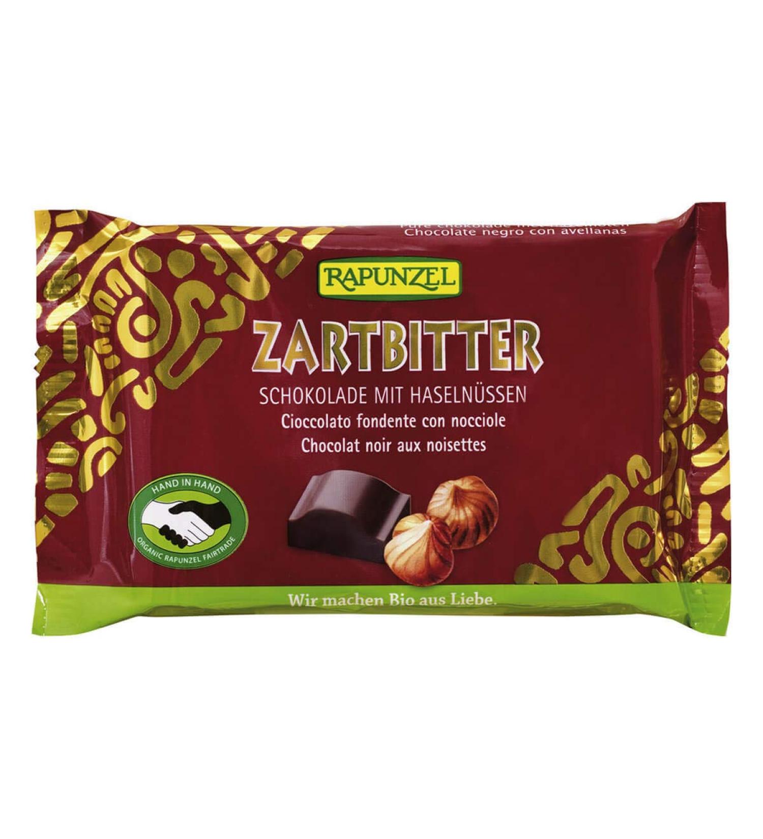 Rapunzel Naturkost Rapunzel - 60% Dark Chocolate with Whole Nuts HIH - 100g - Pack of 12