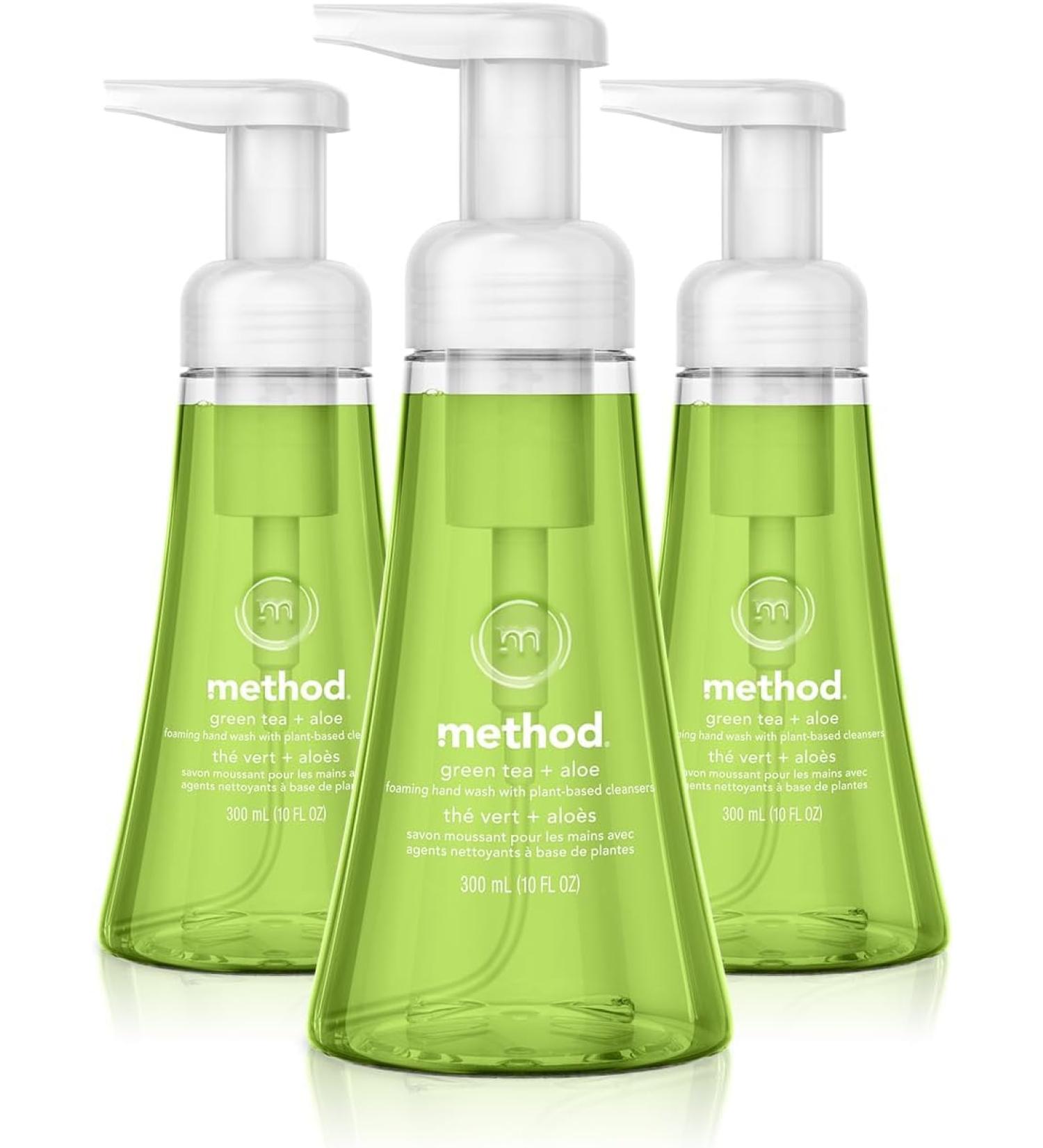 Method Foaming Hand Soap, Green Tea + Aloe, 10 Ounce (Pack of 3) - Buy Online on GoSupps.com