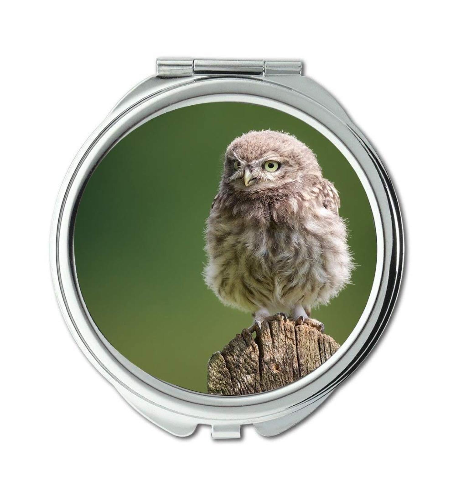 Mirror Travel Mirror owl for sale tree stump owl bird pocket mirror portable mirror - Buy Online on GoSupps.com