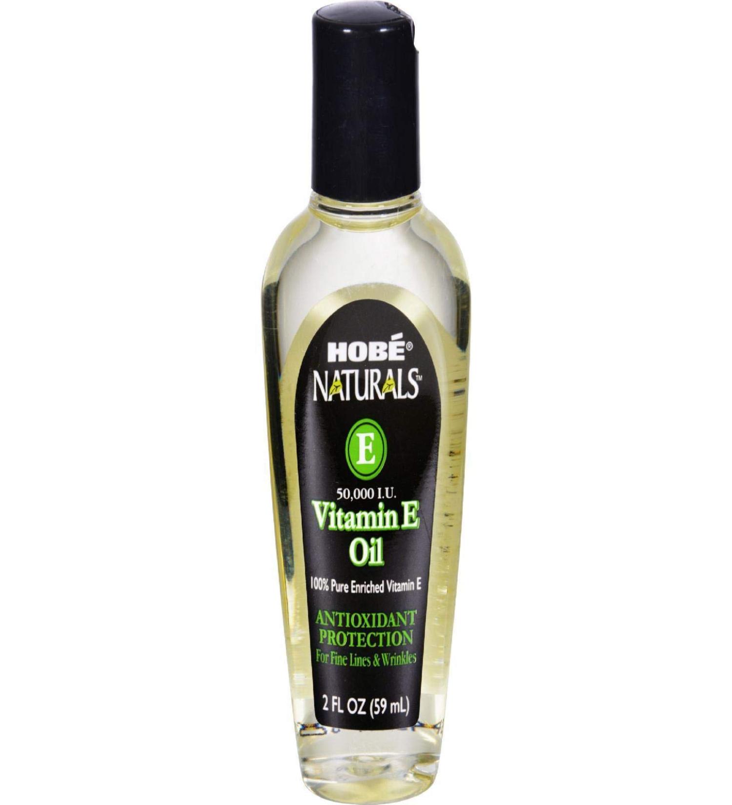 Hobe Labs Naturals Vitamin E Oil 2 fl oz - Pure Antioxidant Skincare - Buy Online on GoSupps.com