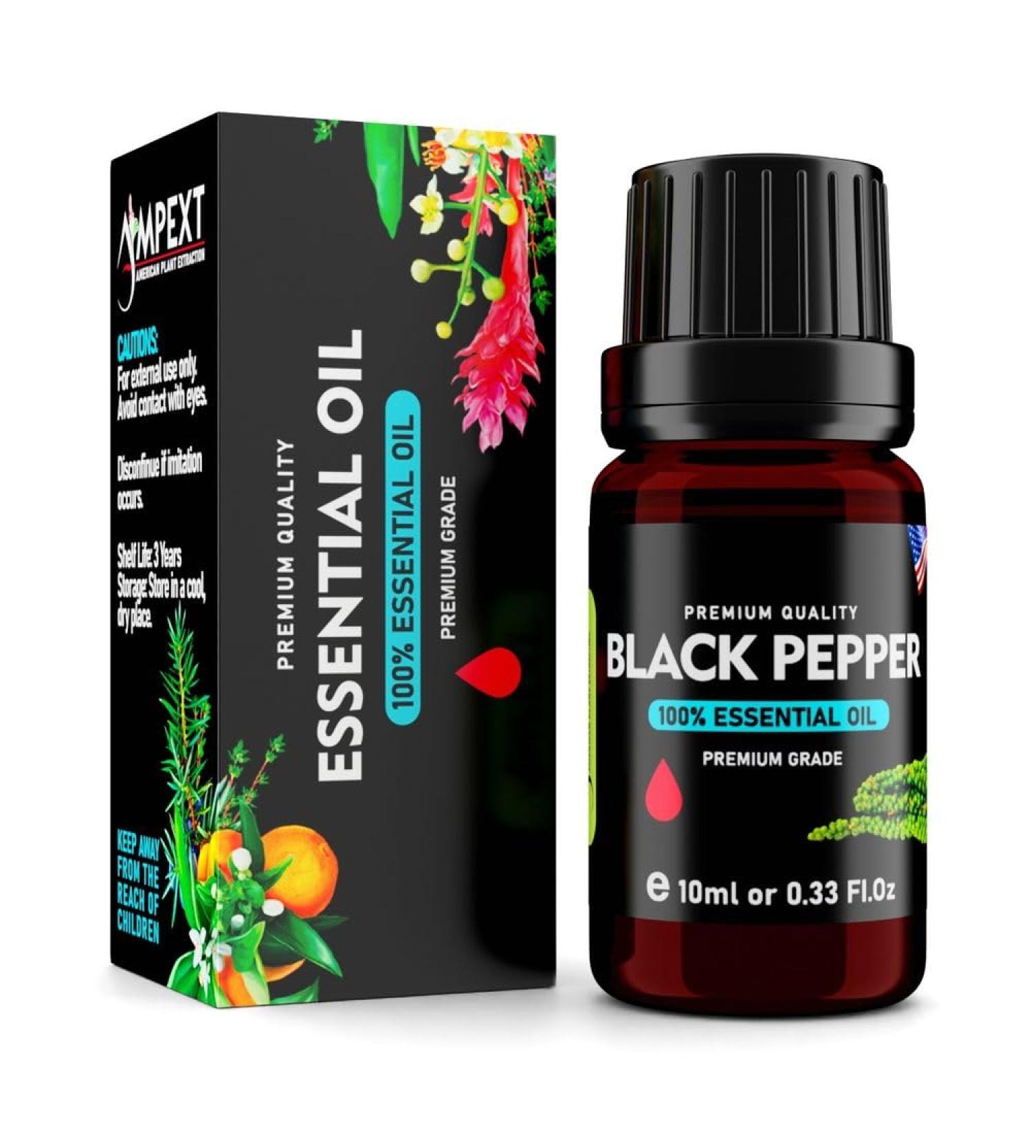Black Pepper (Piper nigrum) 100% Pure Essential Oil Select Grade 10ml - Buy Online on GoSupps.com