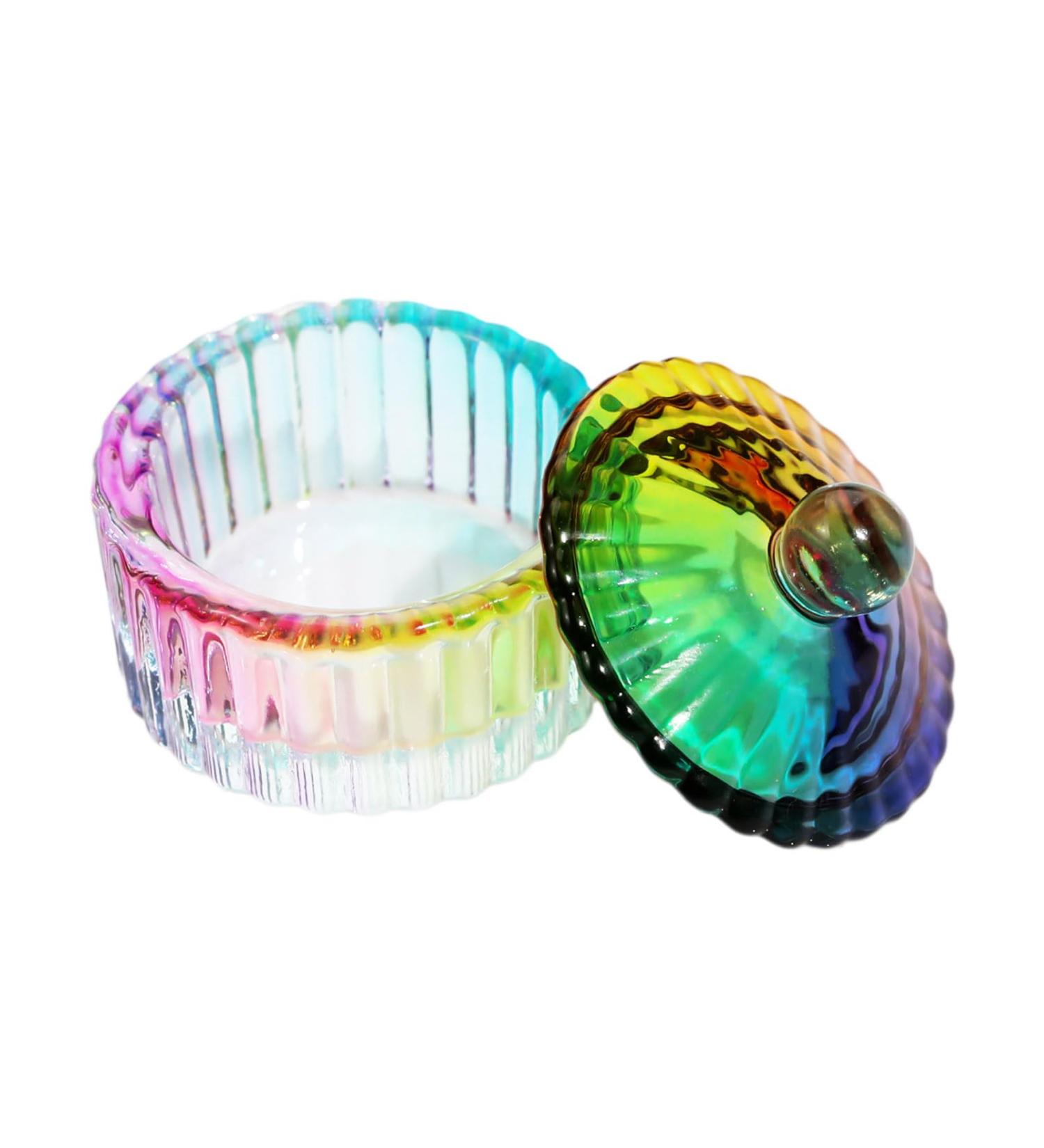 Nails Art Glass Dappen Dish Crystal Glass Dish Nails Art Dappen Dish With Lid Heart Shaped Liquids Crystal Cup - Buy Online on GoSupps.com