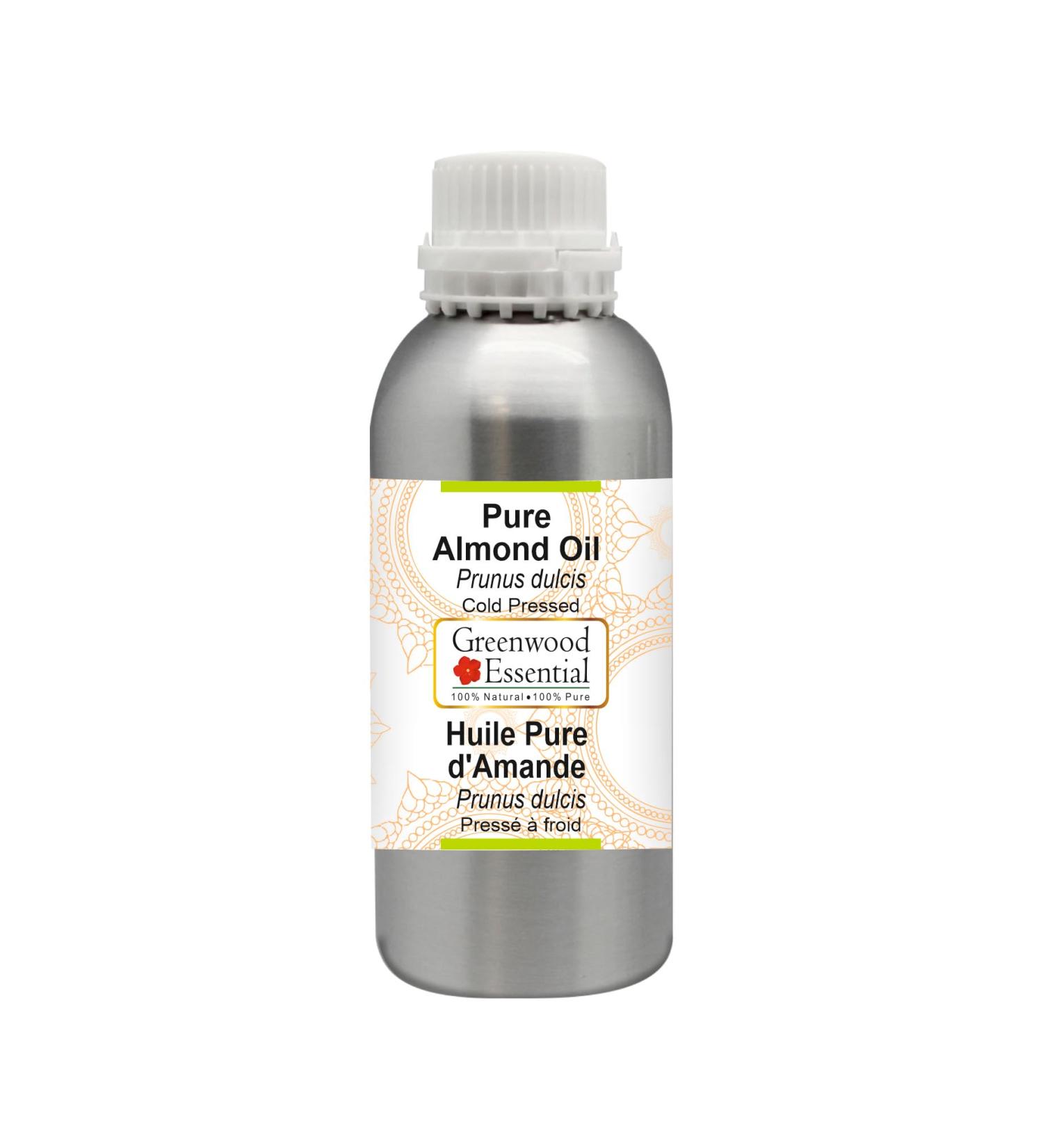 Buy Greenwood Essential Natural Almond Oil 630ml - Pure Cold-Pressed Therapeutic Quality - International Shipping - Buy Online on GoSupps.com