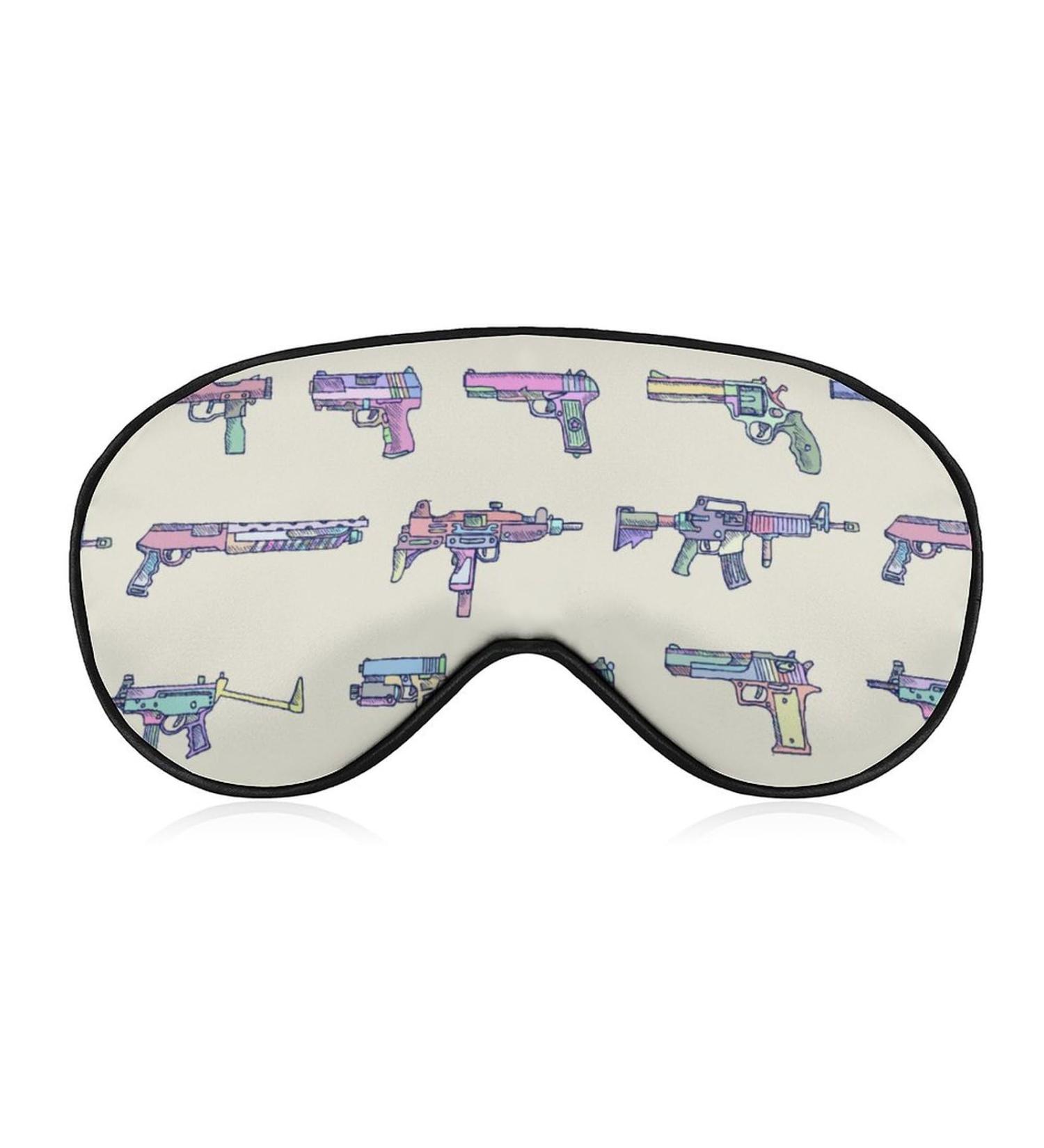 Weapons Guns Sleep Mask Eye Cover for Sleeping Blindfold with Adjustable Strap Blocks Light Night Travel Nap for Men Women - Buy Online on GoSupps.com