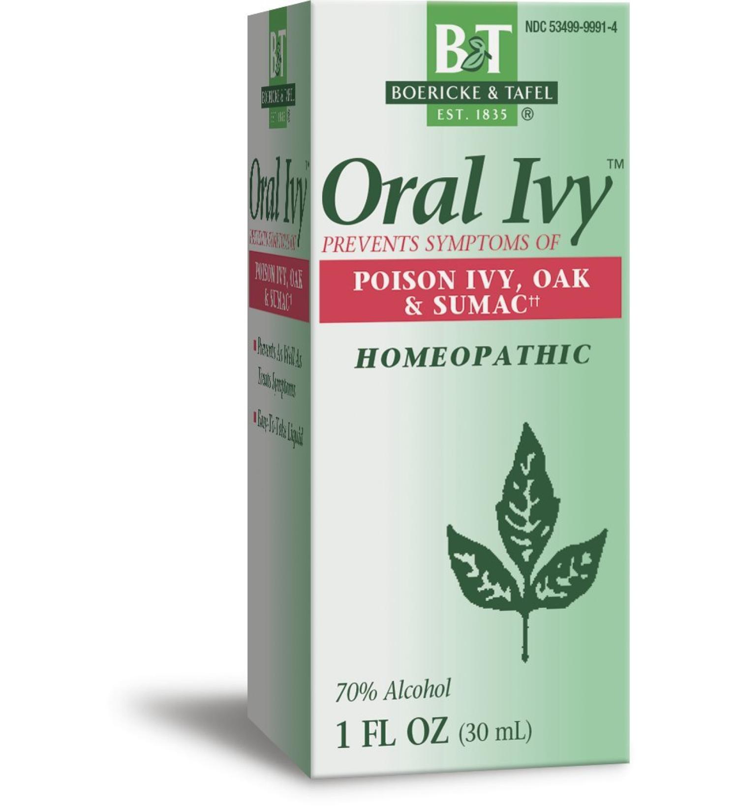 B&T Oral Ivy Homeopathic 1 Oz. - Relieves Poison Ivy, Oak & Sumac Symptoms - Nature's Way Brands - Buy Online on GoSupps.com
