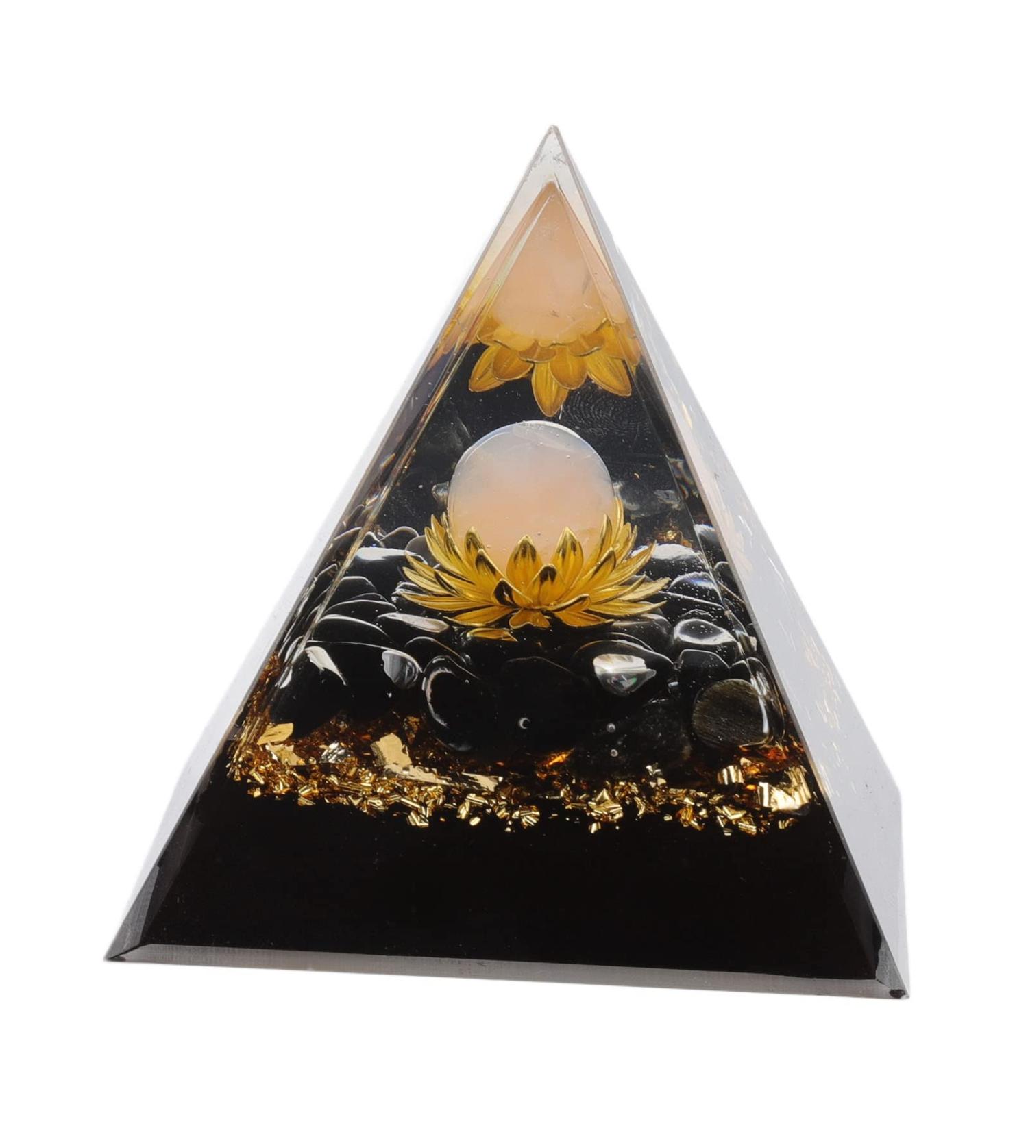 Buy Hohxfyp Orgon Pyramid Exquisite Resin Crystal Chakra Pyramid for Meditation Yoga & Home Decor - Buy Online on GoSupps.com