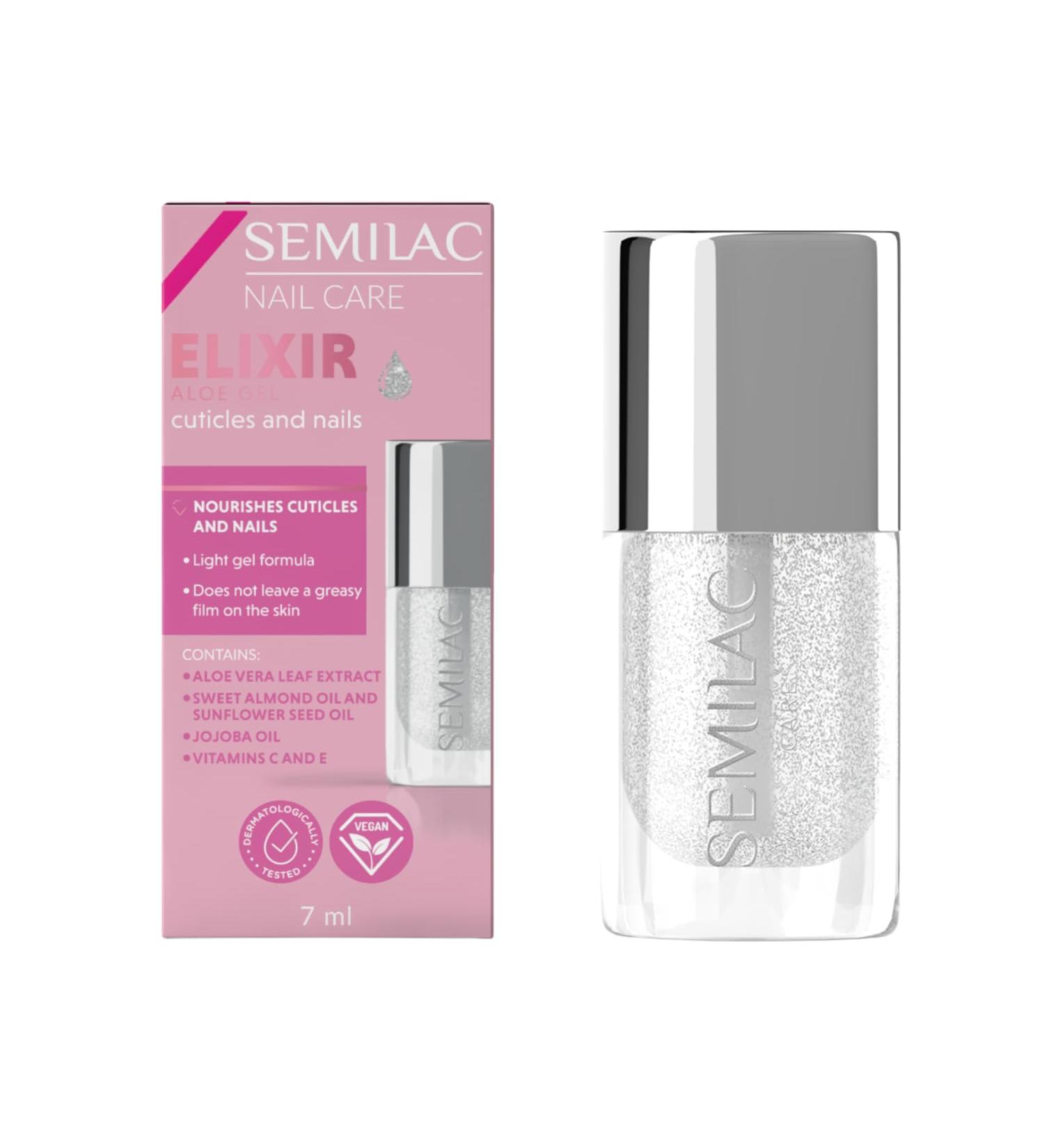  Semilac Semilac Elixir Gel for Nails & Cuticles - Aloe Nourishing & Moisturizing Vegan 5ml - Buy Online on GoSupps.com