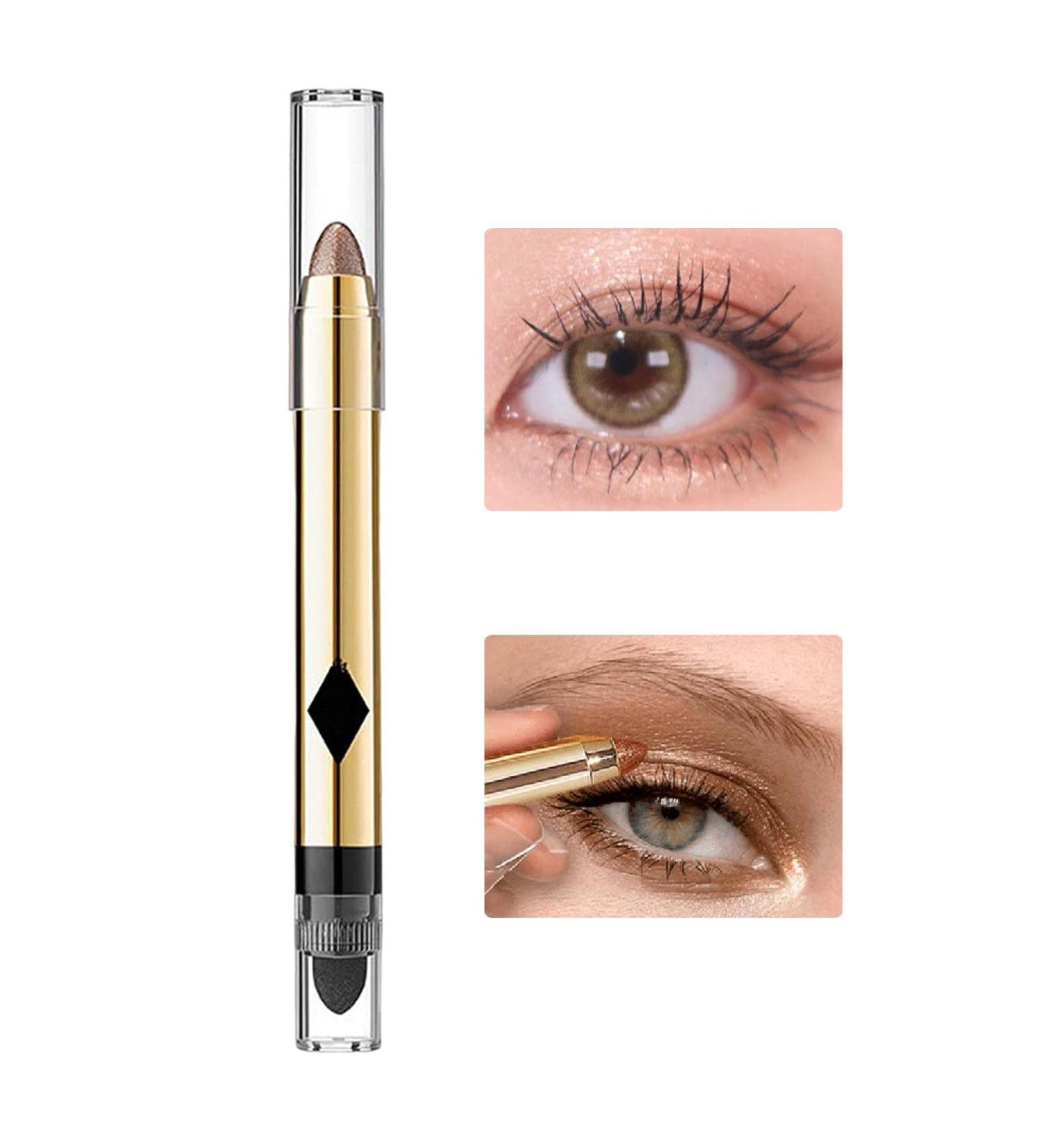 Eye Shadow Sticks - Double-Ended Pearlescent Eye Shadow Sticks Pencil Crayon | Crayon Brightener Highlighter Makeup Stick Kit Waterproof Shimmer Eyeliner Makeup Aviere 06# - Buy Online on GoSupps.com