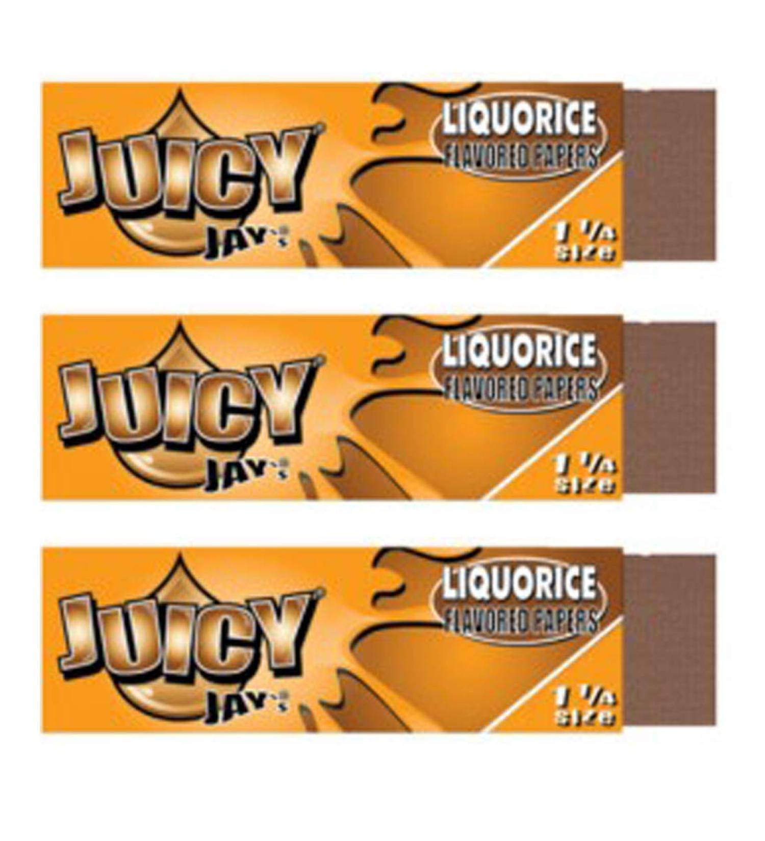 Juicy Jay's Liquorice Flavoured Rolling Papers - 3 packs - 32 leaves per pack