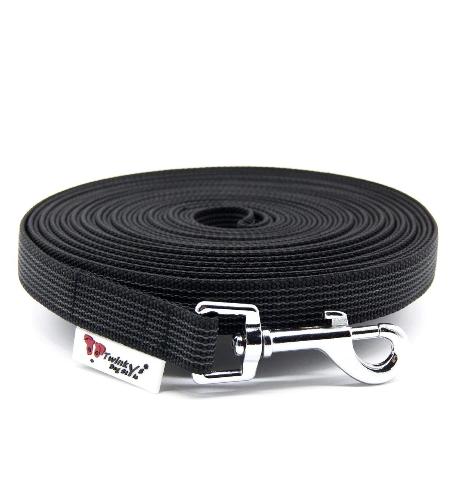 Twinkys Dog Style Tow Leash - 15m Black 20mm Wide for Dogs Up to 50kg - Made in Germany - Buy Online on GoSupps.com