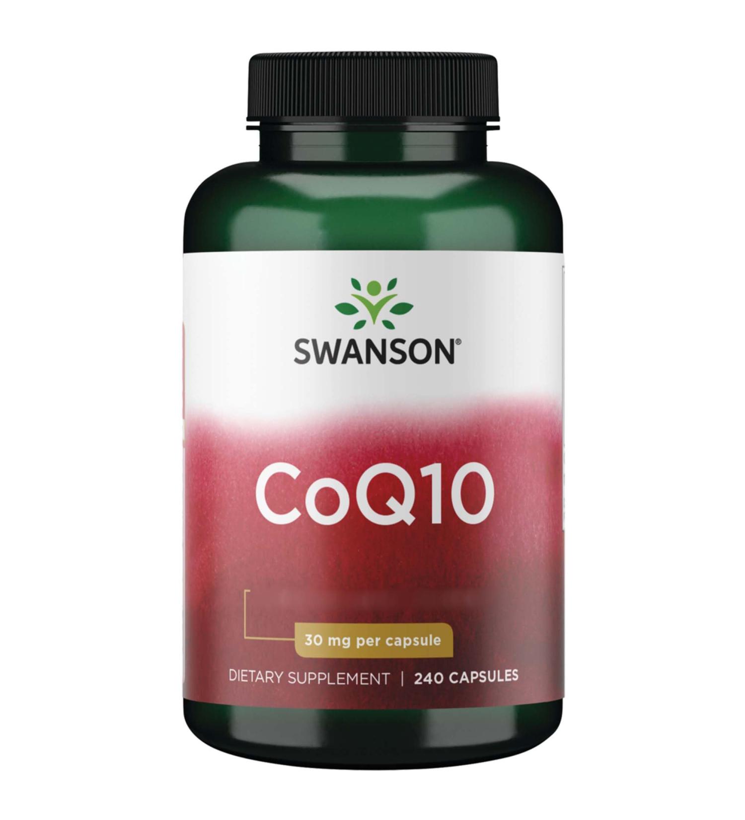 Swanson CoQ10 30mg - High Dosage Ubiquinone 240 Capsules Laboratory Tested Soy-Free Gluten-Free Non-GMO - Optimized for Energy & Heart Health - Buy Online on GoSupps.com