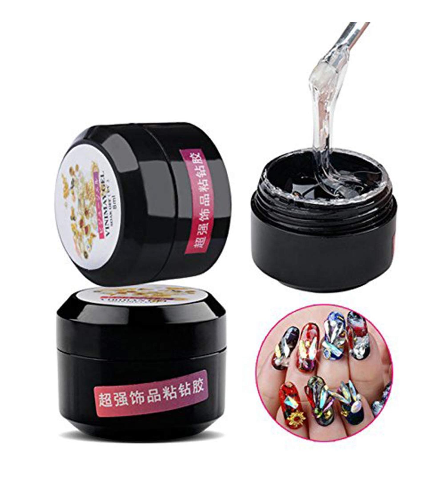 YesLady Nail Art Super Sticky Rhinestone UV Gel Adhesive 8ml Glue with Brush Tools - Buy Online on GoSupps.com