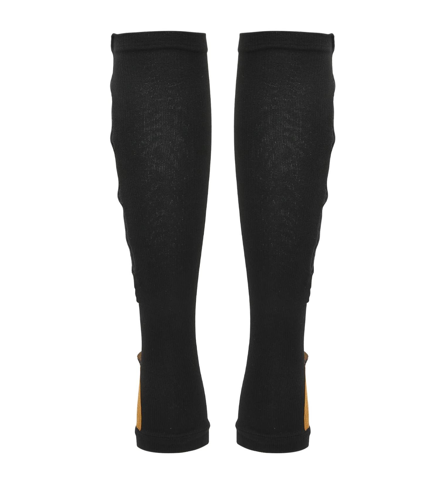 Zipper Compression Socks - Skin-Friendly Compact Design for Home Use (Black Stitching S/M) - International Shipping Available - Buy Online on GoSupps.com