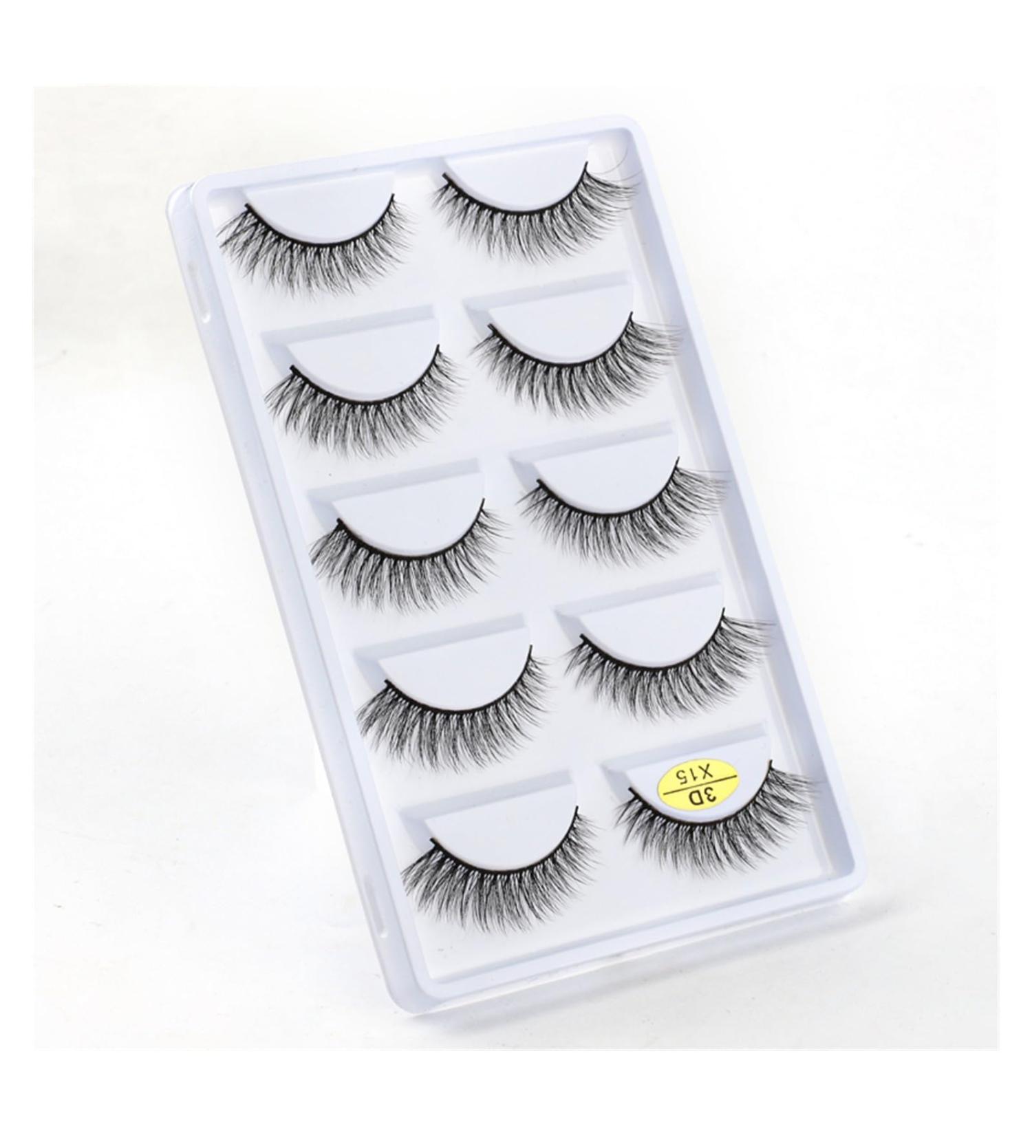 UAMOU 10/50/100 Boxes Mink Eyelashes Fluffy 3D Mink Lashes Makeup Natural Long Volume False Eyelashes Bulk Faux Cils Custom Cheerfully (Color : 5 Pairs X15 Size : 50 Boxes) - Buy Online on GoSupps.com